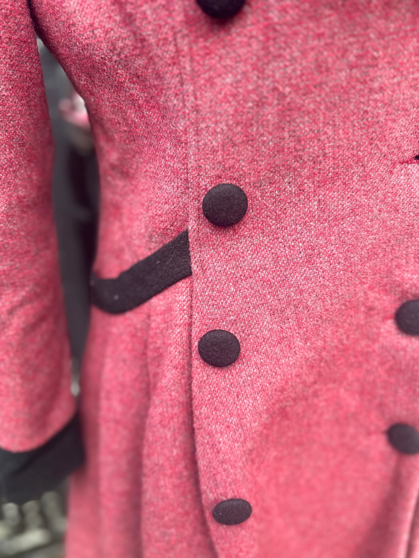 Banned Vintage Double Breasted faux fur collar Long coat UK Size 12