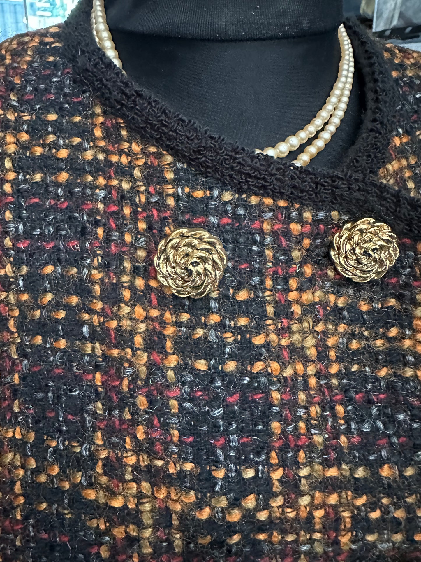 Women Vintage St Michael tweed Boucle Jacket UK12