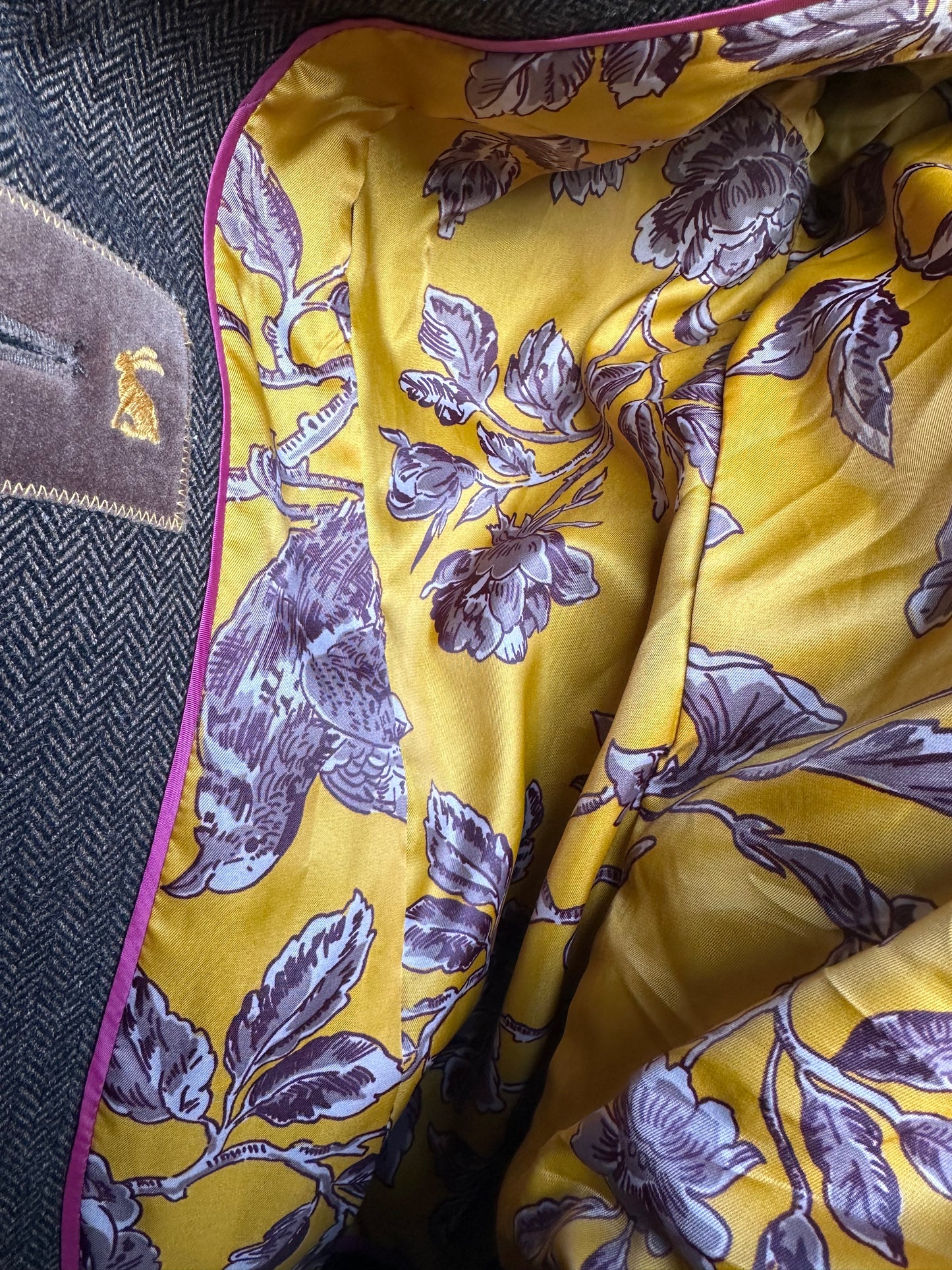 Women’s Joules Brown Wool Tweed Jacket UK Size 10