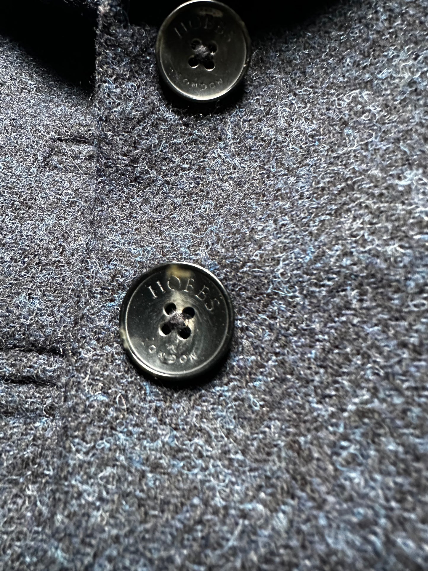 Ladies Hobbs fitted jacket 100% wool Tweed Navy Jacket