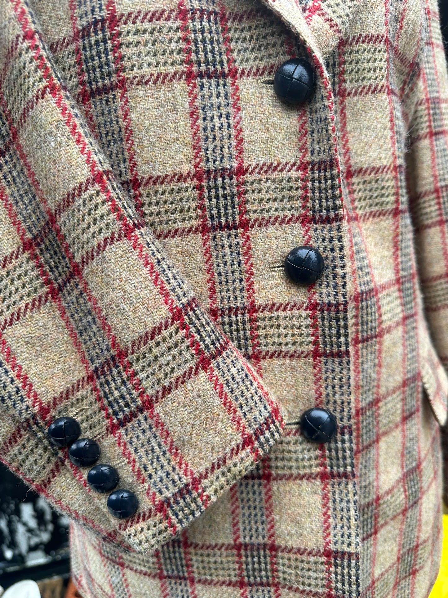 Women’s Austin Reed camel Tweed Check Jacket UK Size 12