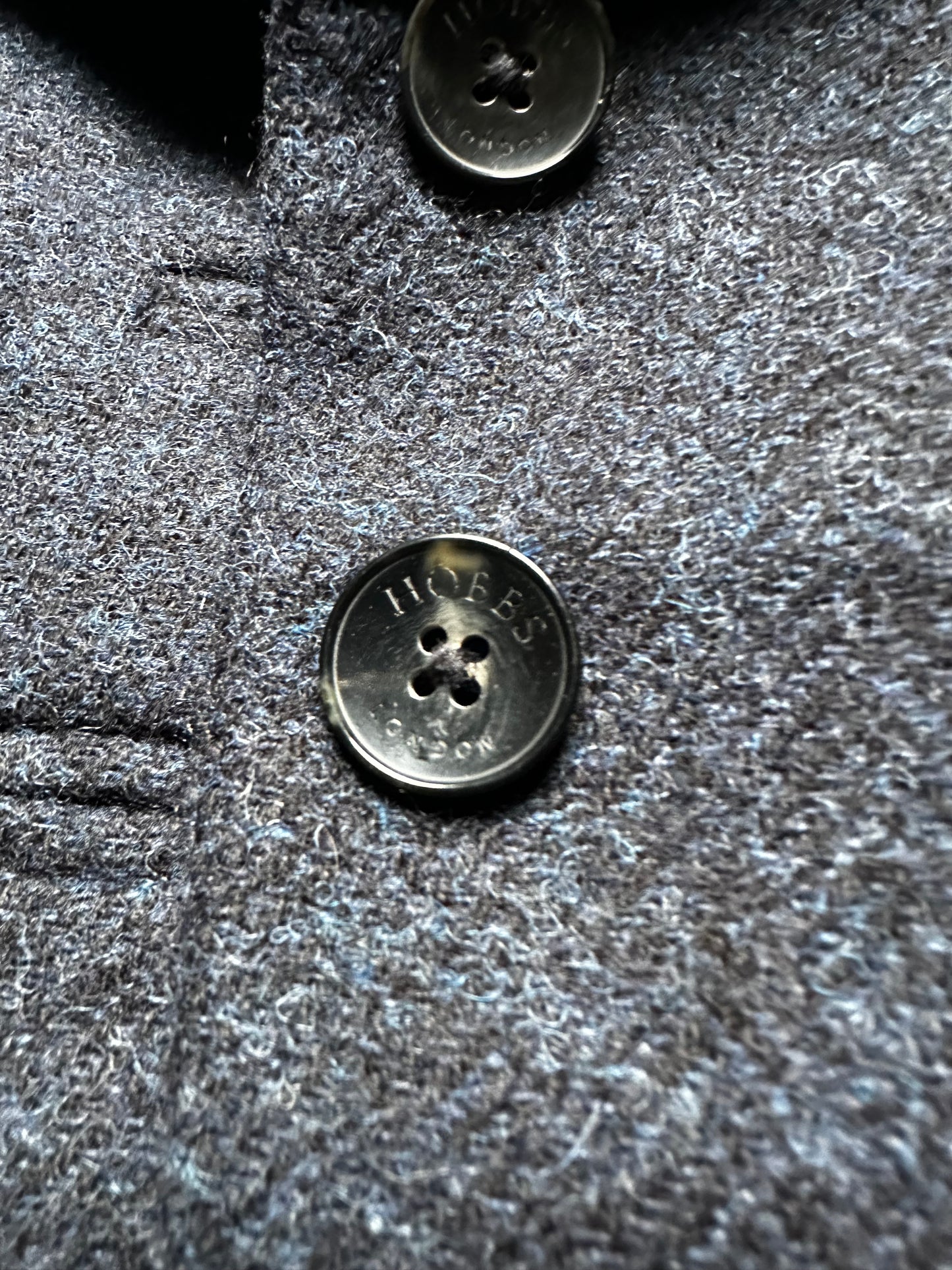 Ladies Hobbs fitted jacket 100% wool Tweed Navy Jacket