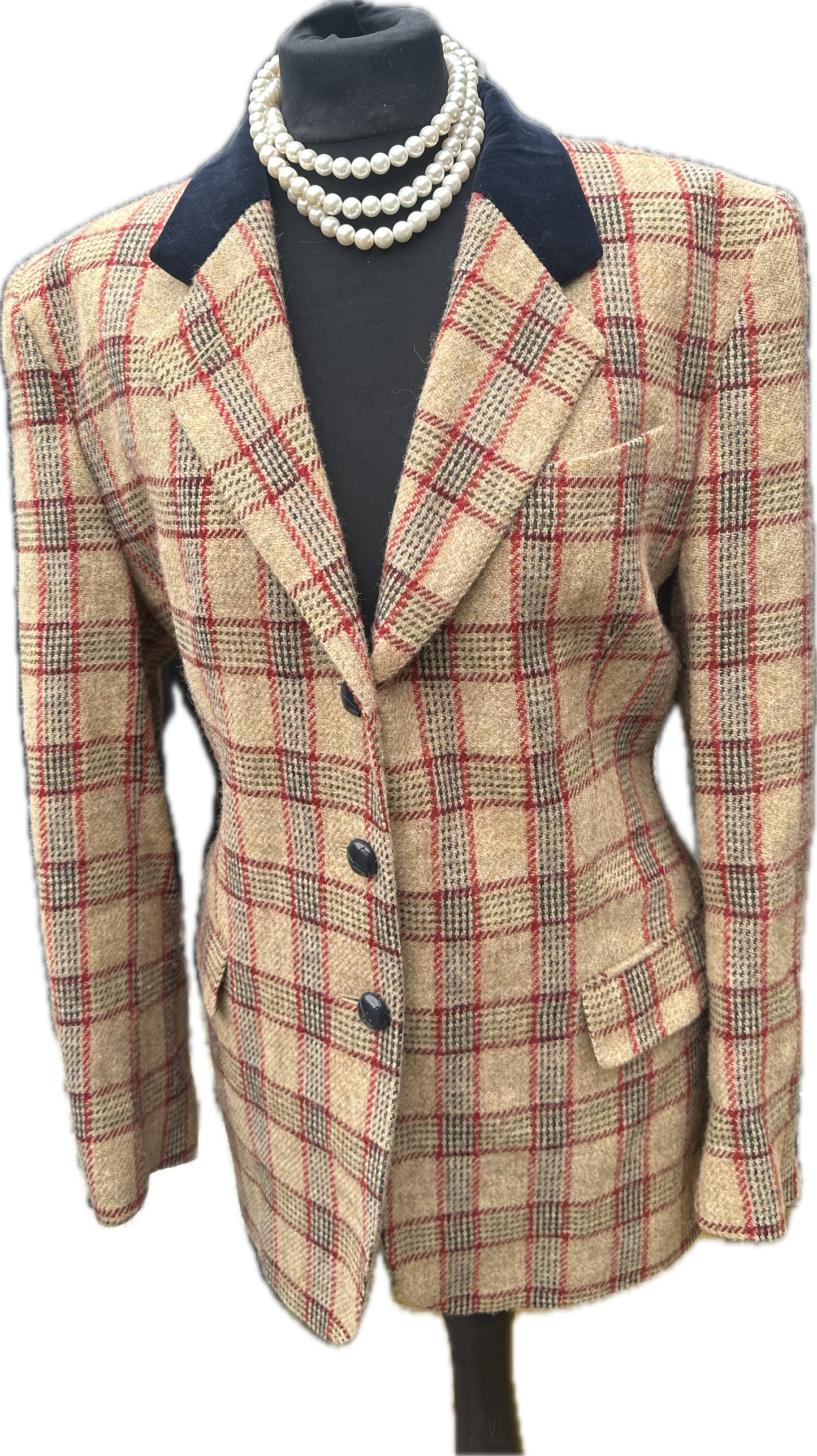 Women’s Austin Reed camel Tweed Check Jacket UK Size 12