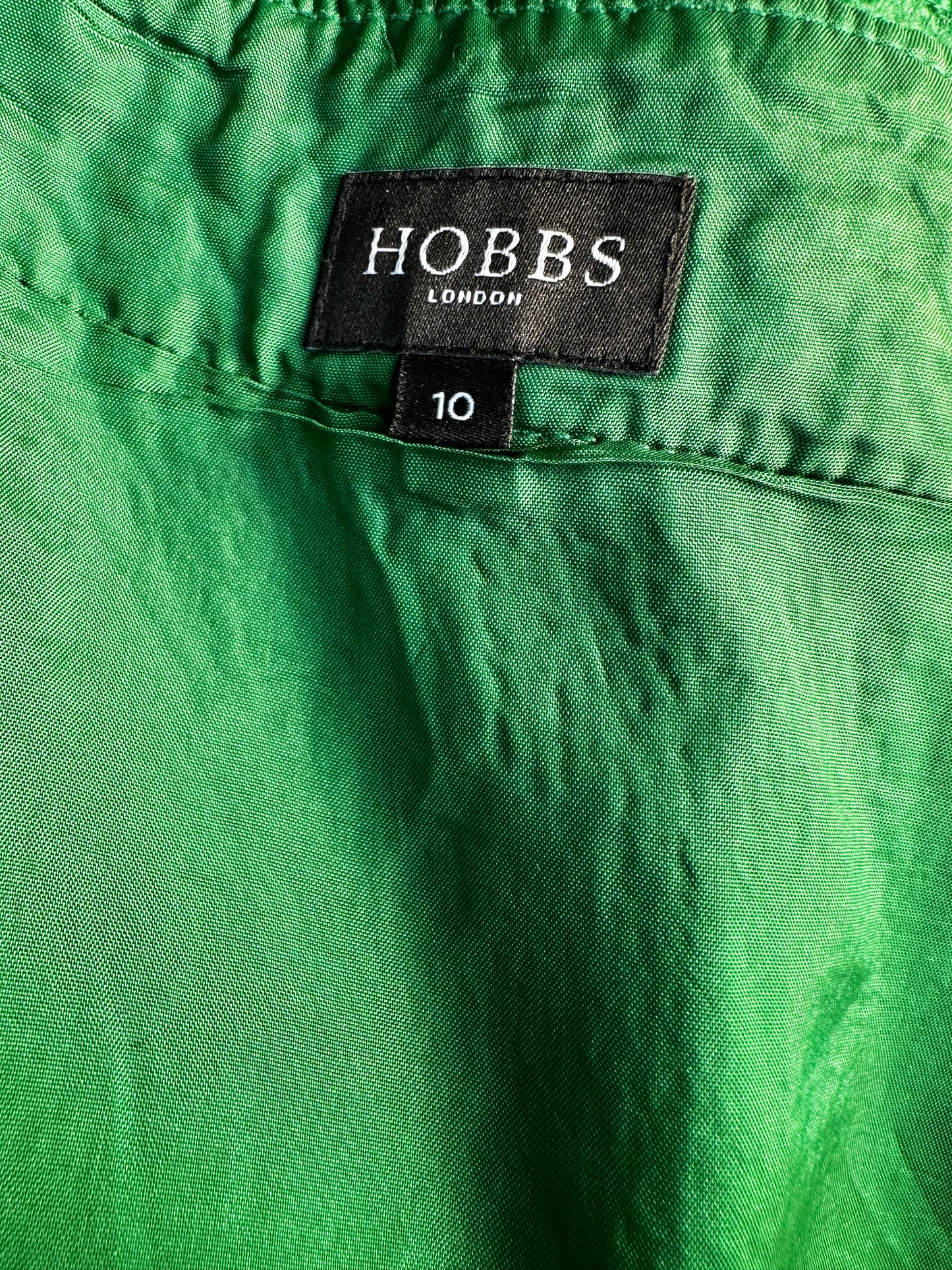 Hobbs Vintage Boucle Green wool Jacket skirt suit UK size 10