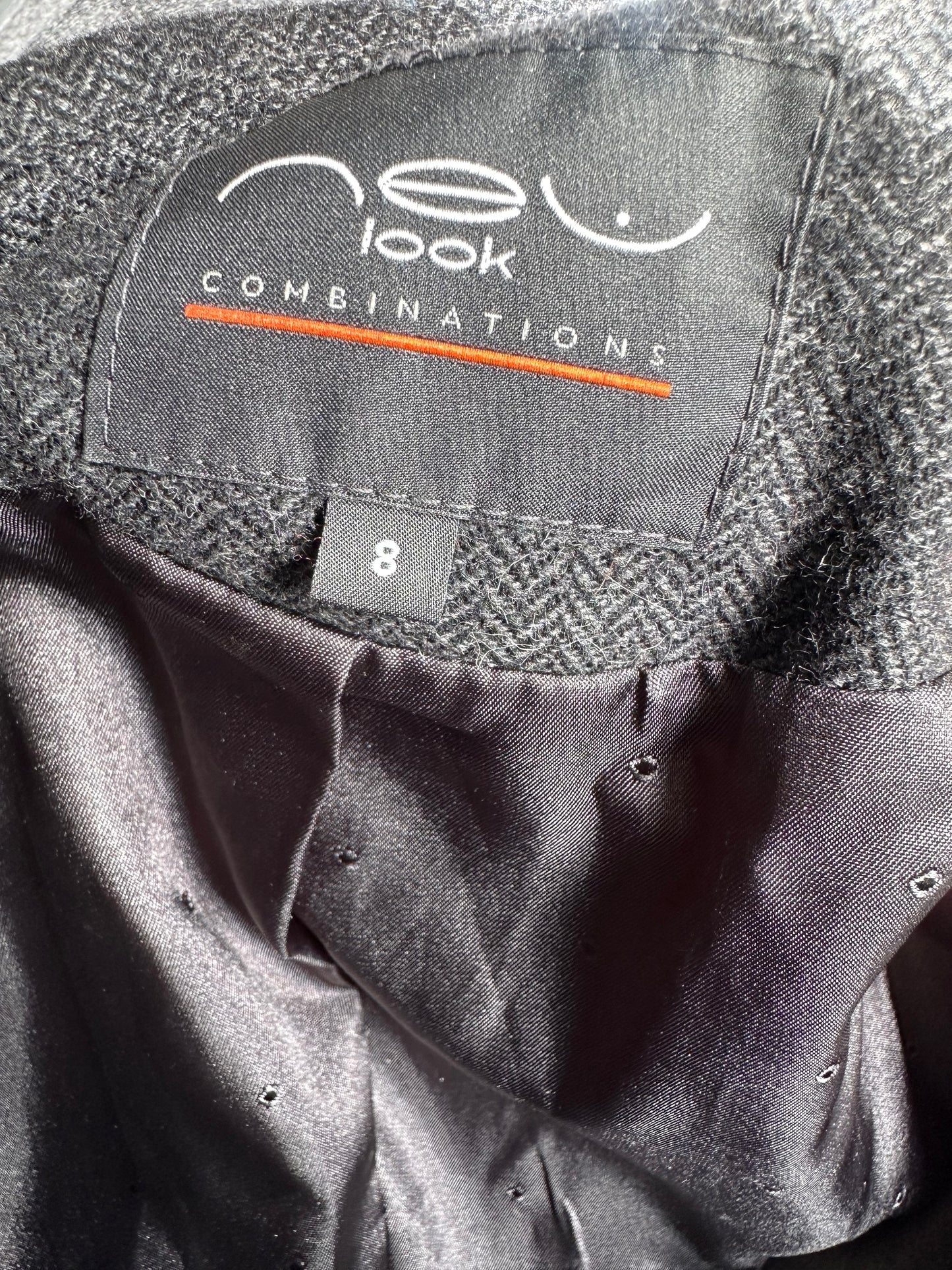 New look Corset Tweed Long Coat UK Size 8