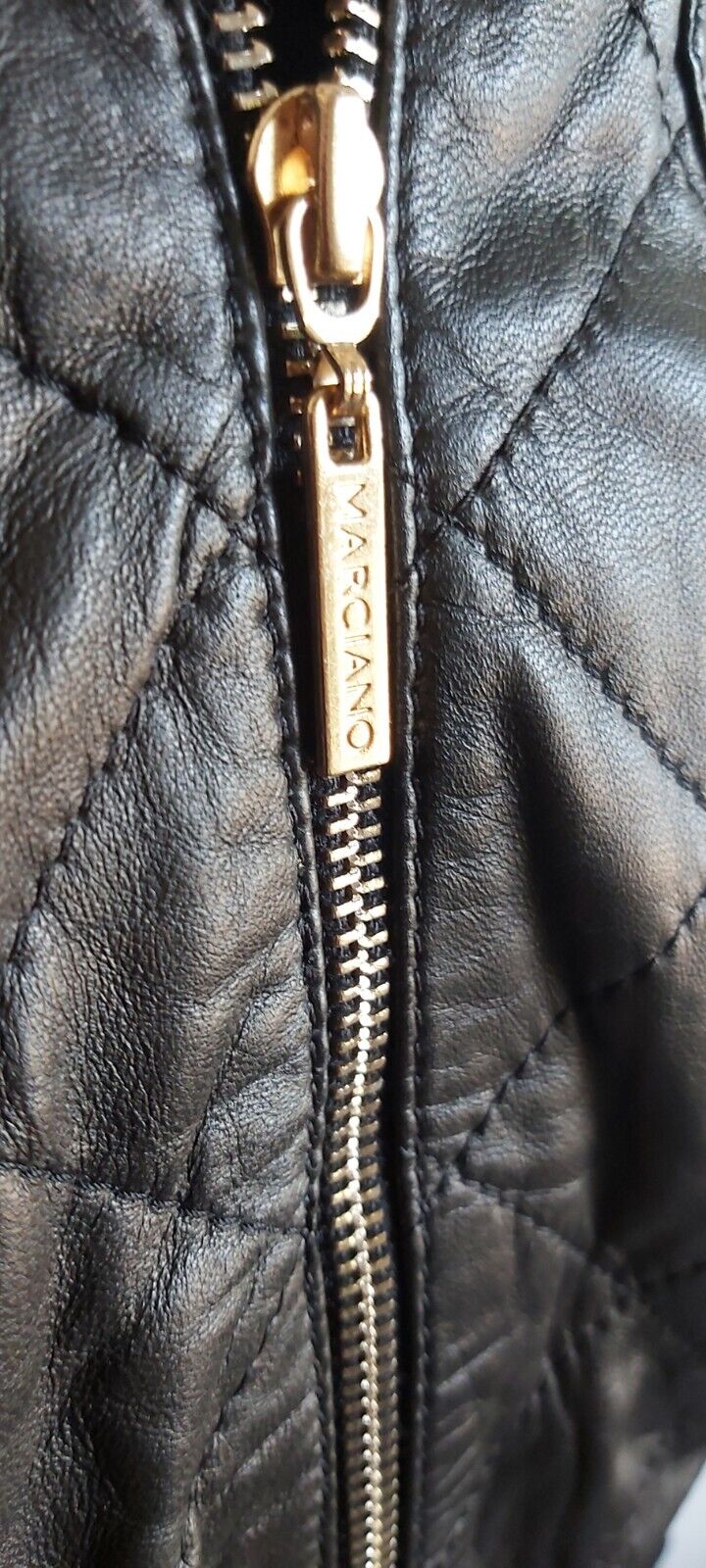 Marciano Los Angeles by Guess soft black leather jacket UK 8
