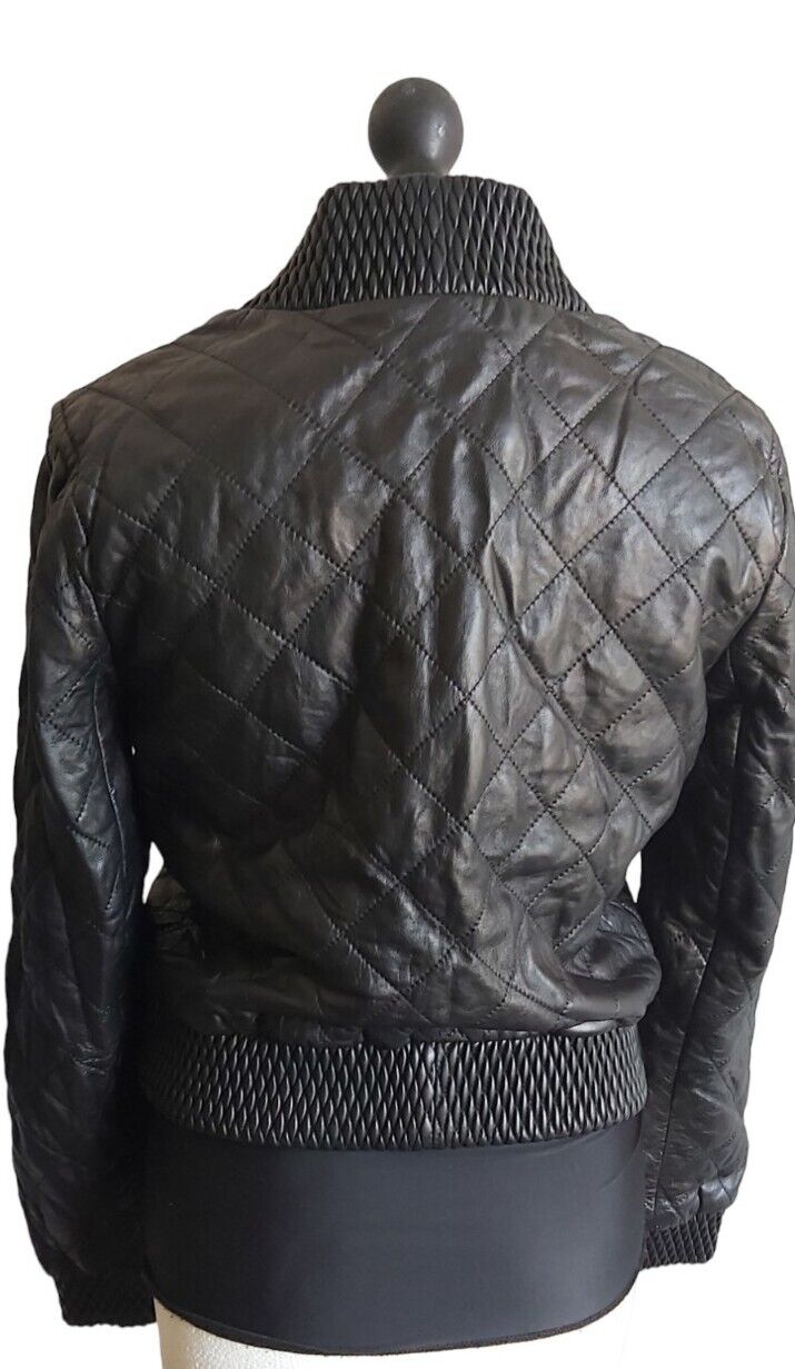Marciano Los Angeles by Guess soft black leather jacket UK 8