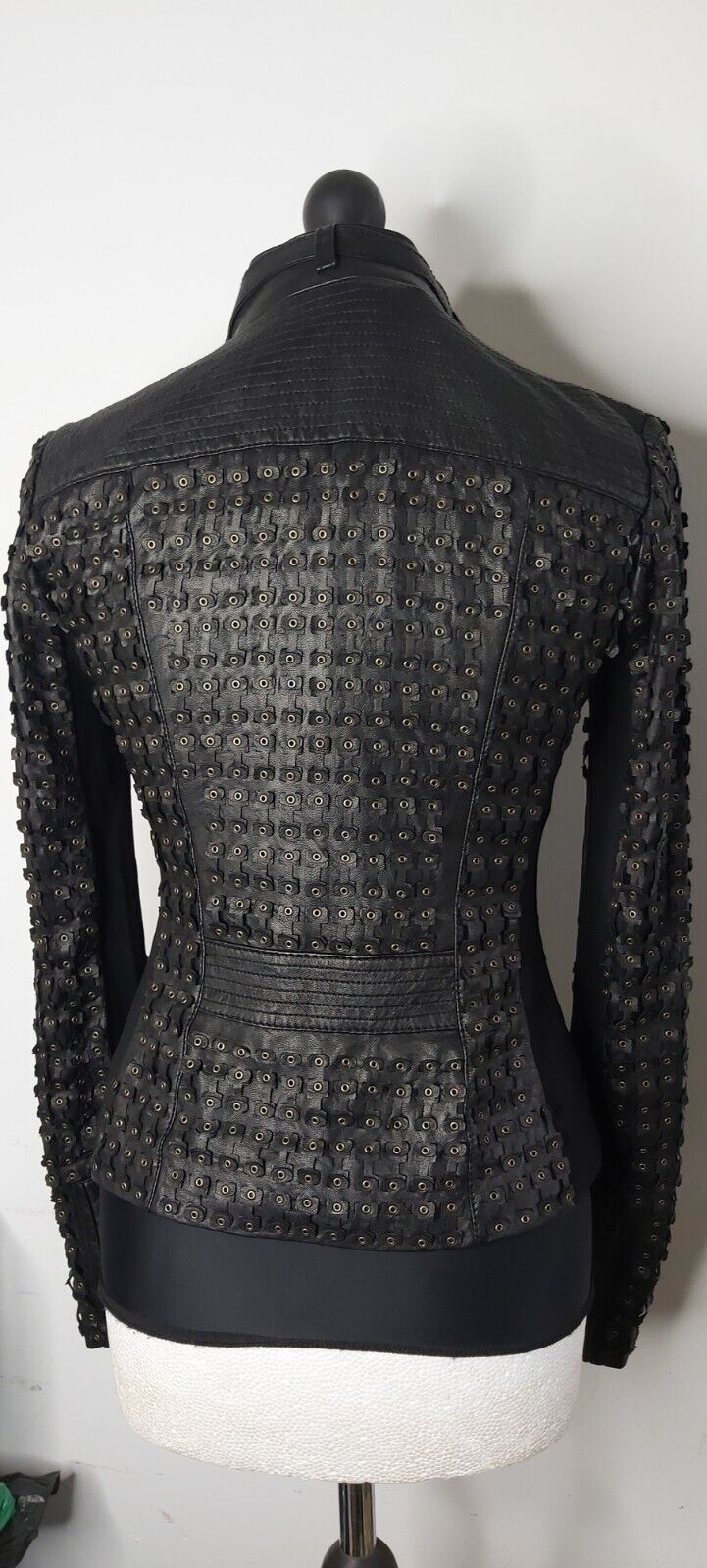 NEW TAGS Ladies Catherine Malandrino 100% Leather Biker Jacket US, UK 8