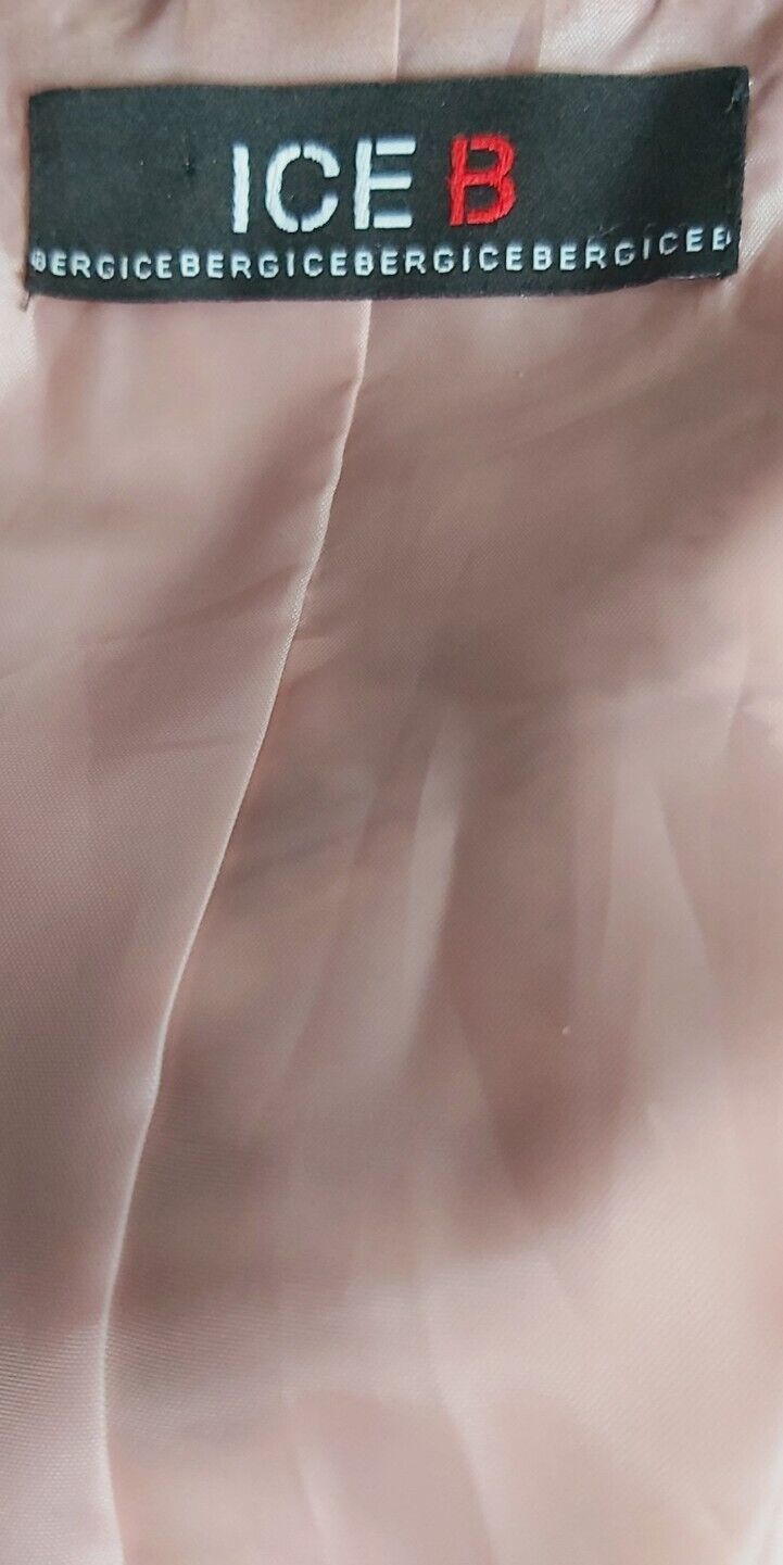 Womens Ice Iceberg floral pink Jacket 100% Cotton Size Small