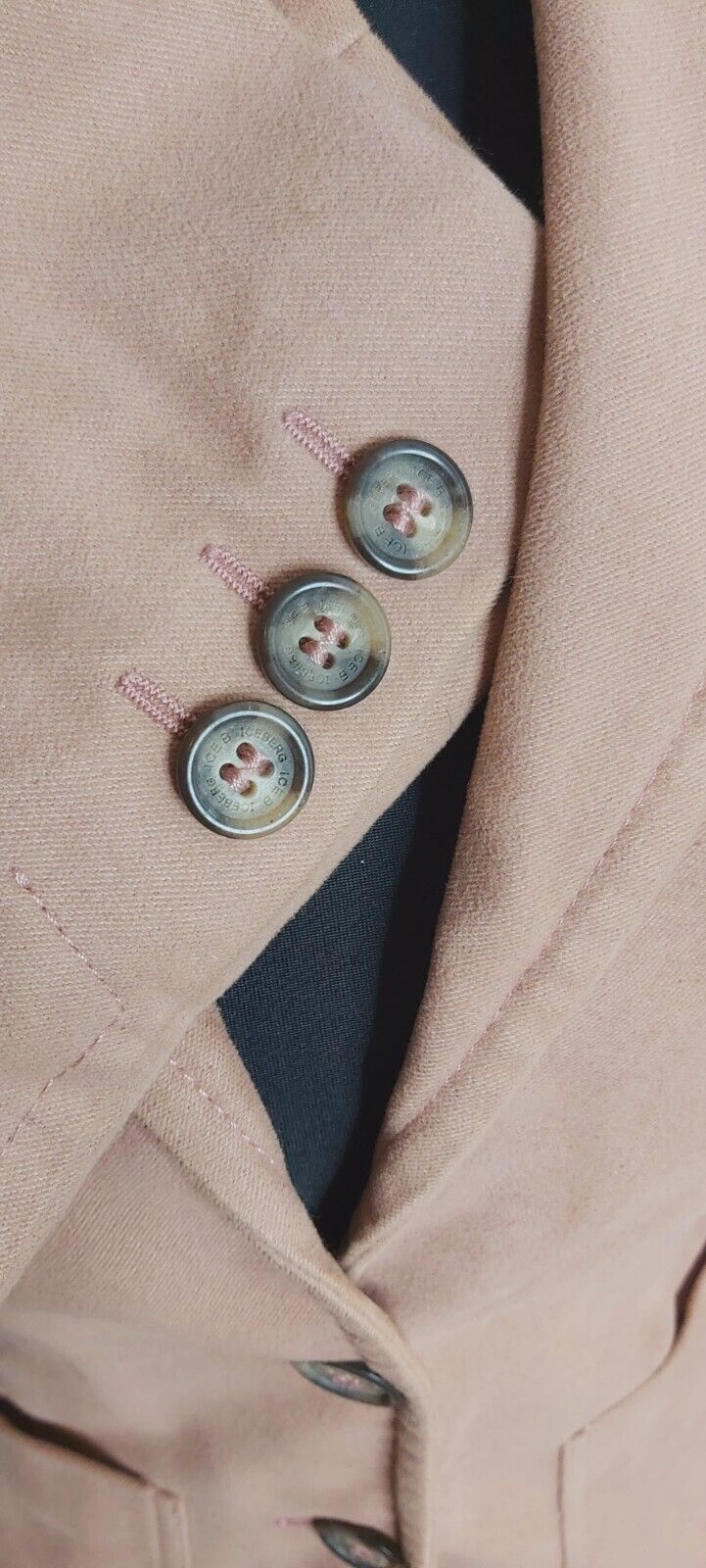 Womens Ice Iceberg floral pink Jacket 100% Cotton Size Small