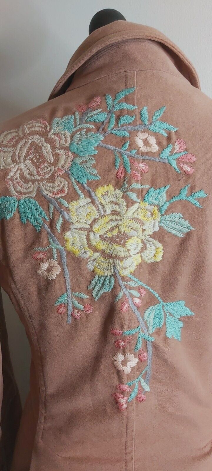 Womens Ice Iceberg floral pink Jacket 100% Cotton Size Small