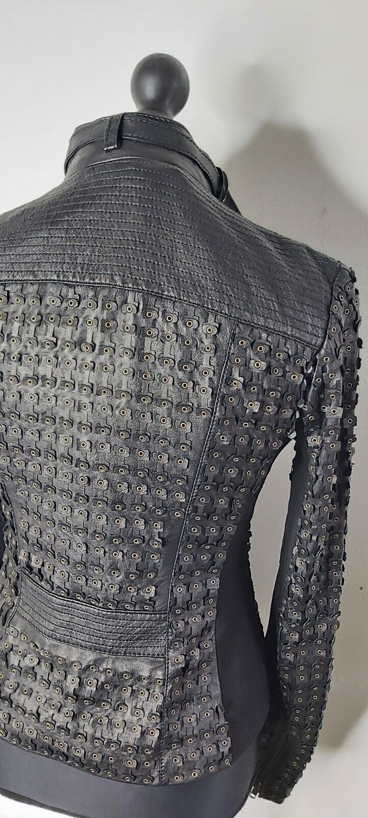 NEW TAGS Ladies Catherine Malandrino 100% Leather Biker Jacket US, UK 8