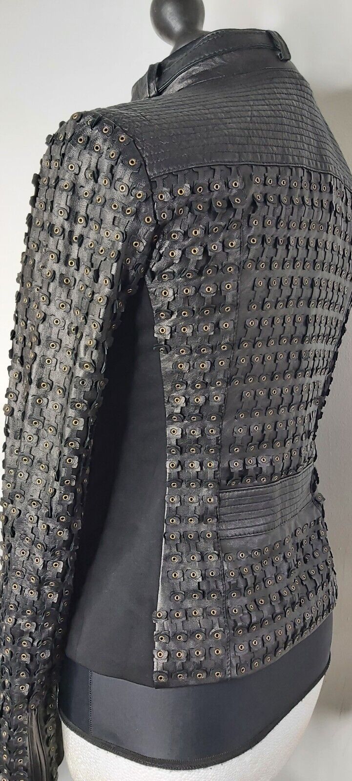 NEW TAGS Ladies Catherine Malandrino 100% Leather Biker Jacket US, UK 8