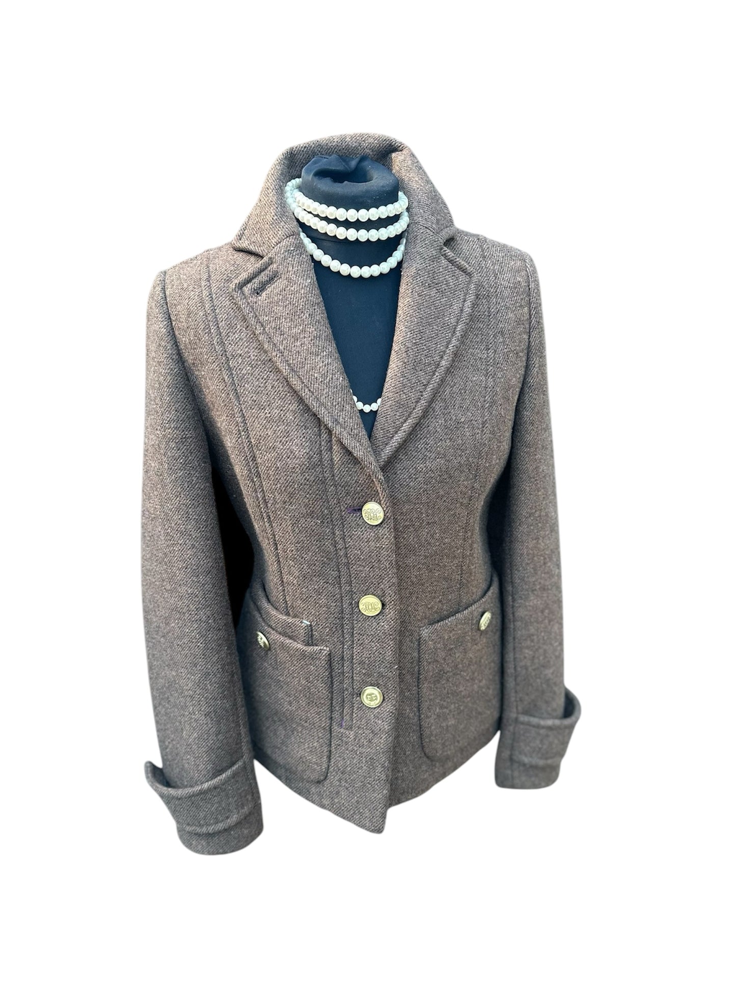 Joules Tweed Brown padded Jacket UK Size 12