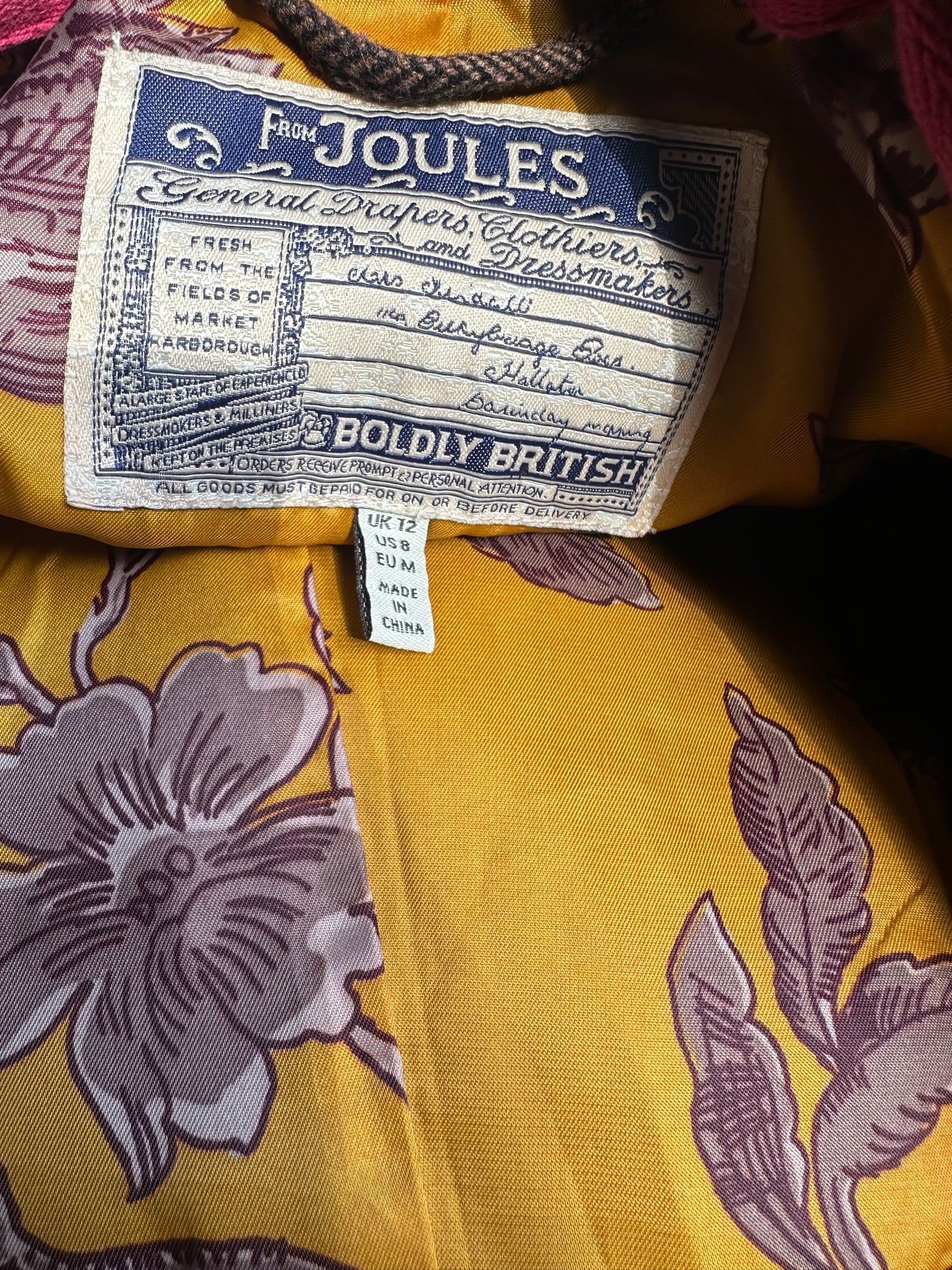 Women’s Joules Brown Wool Tweed Jacket UK Size 10