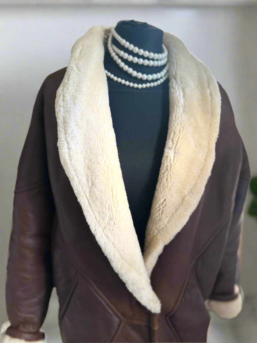 Ladies Leather sheep skin coat sheepskin