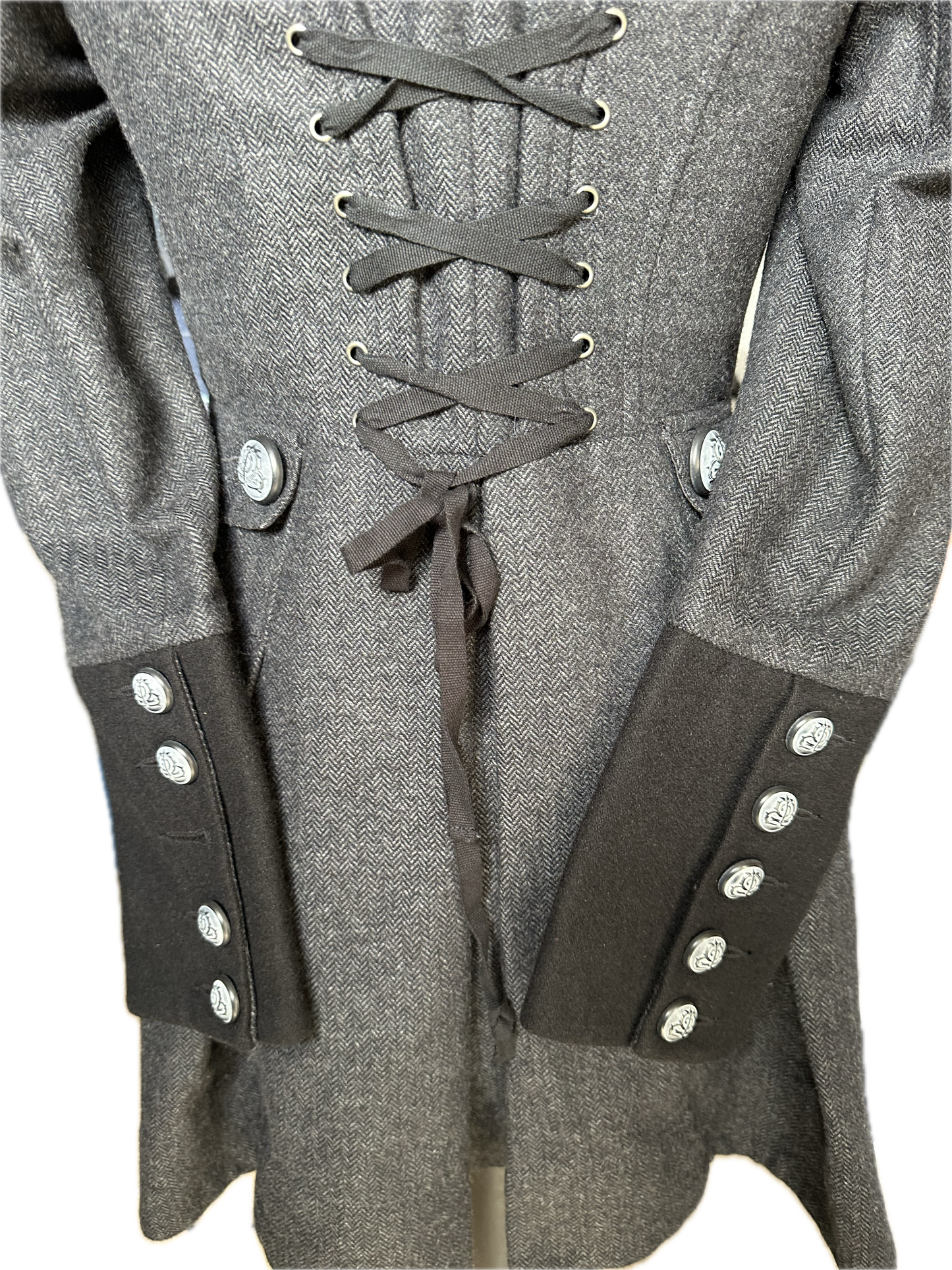 New look Corset Tweed Long Coat UK Size 8