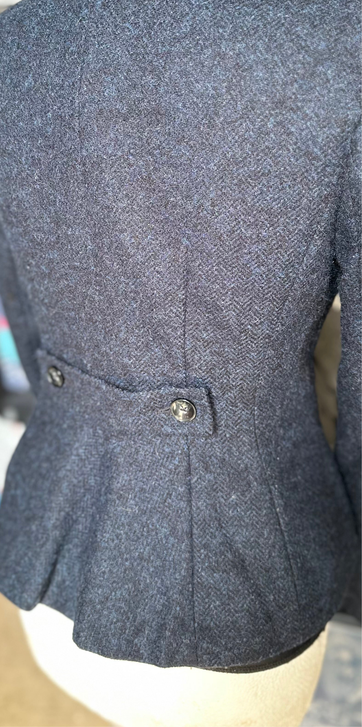 Hobbs Navy Tweed fitted Jacket UK Size 10