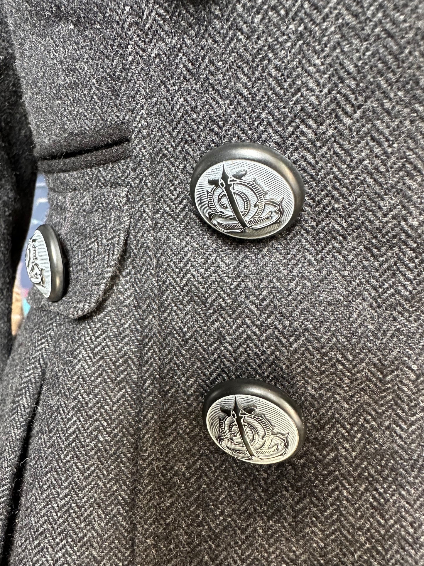 New look Corset Tweed Long Coat UK Size 8