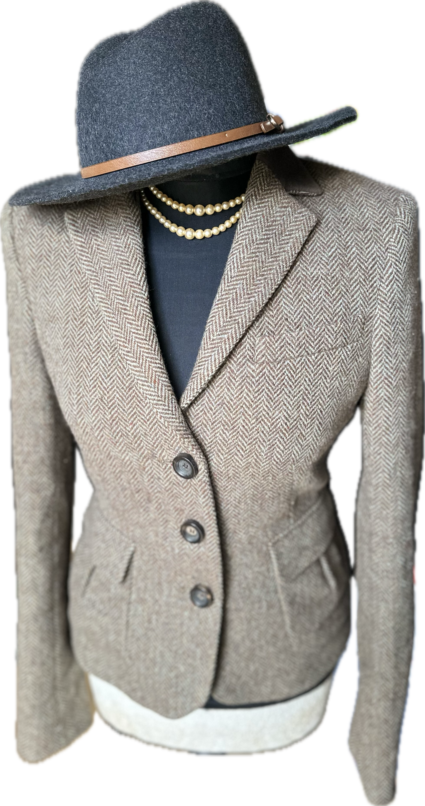 Women Jigsaw Tweed Jacket UK 10