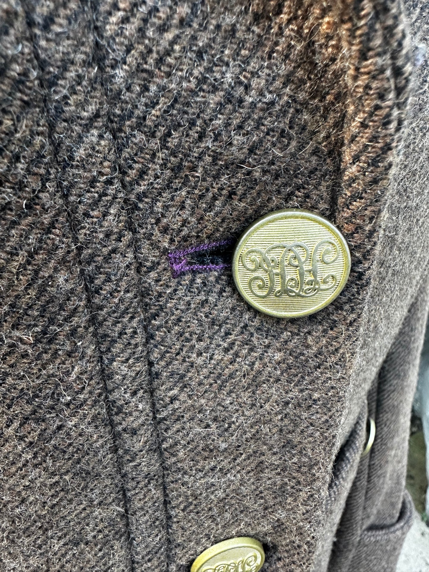 Joules Tweed Brown padded Jacket UK Size 12