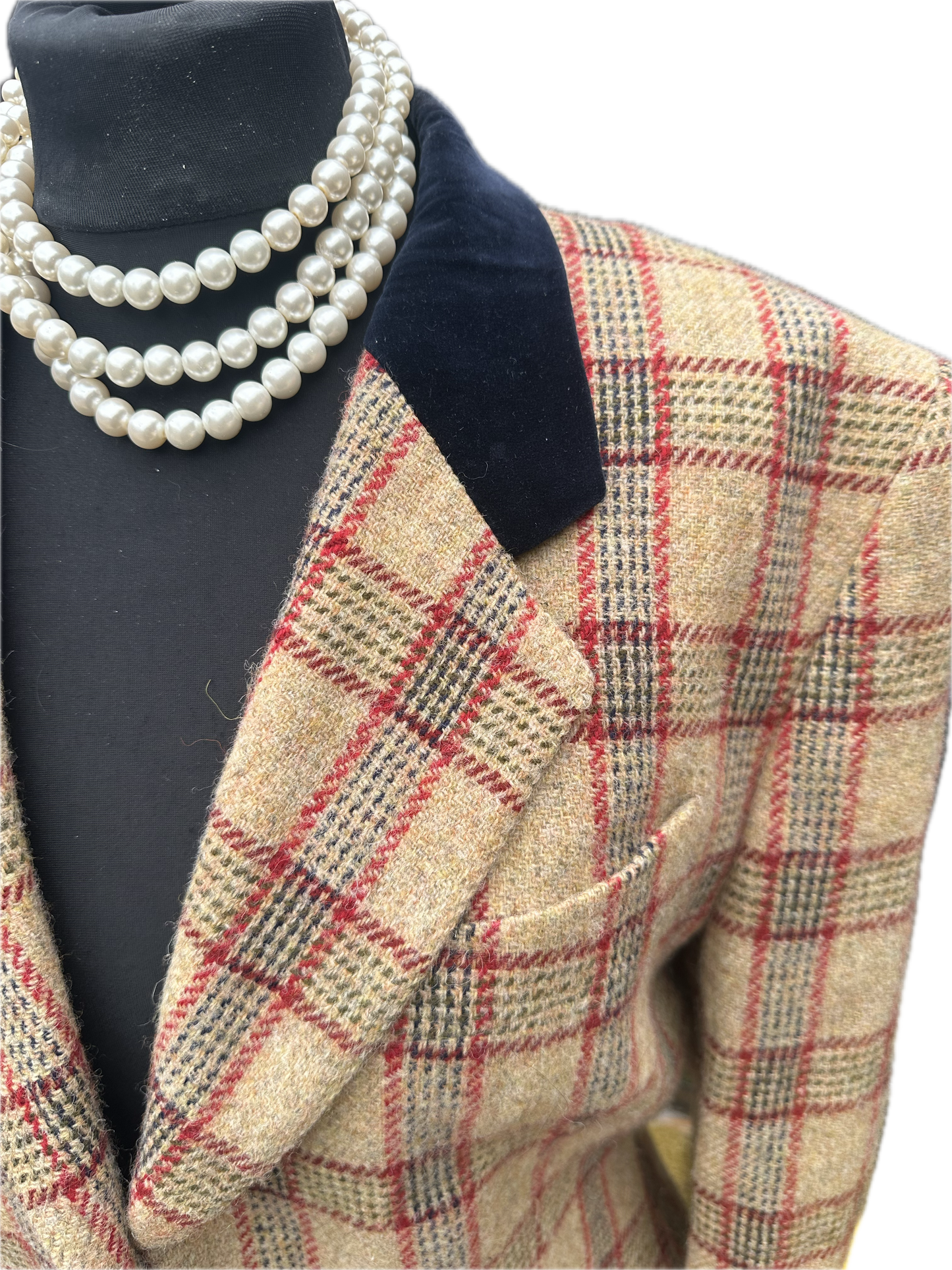 Women’s Austin Reed camel Tweed Check Jacket UK Size 12