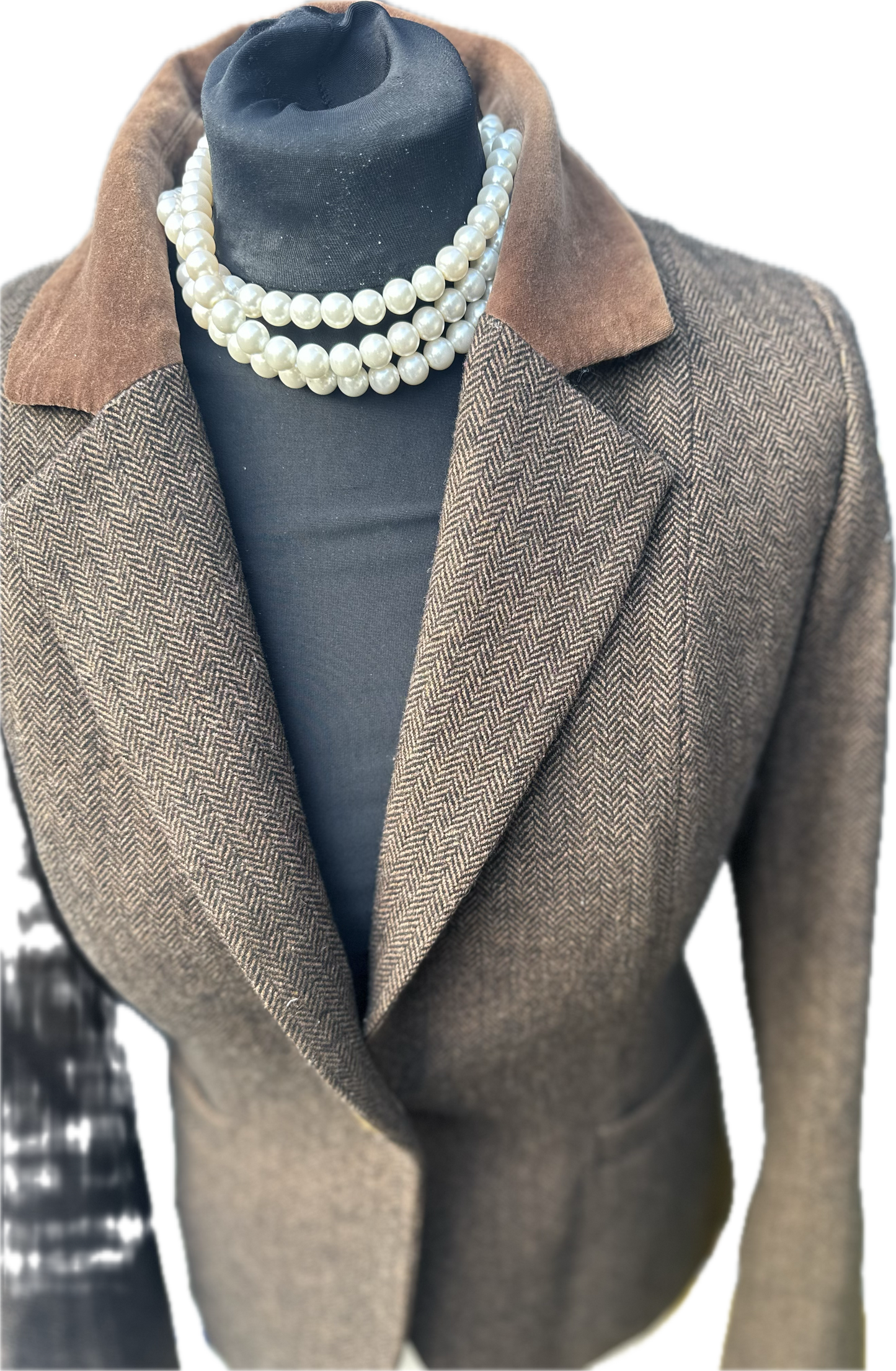 Women’s Joules Brown Wool Tweed Jacket UK Size 10