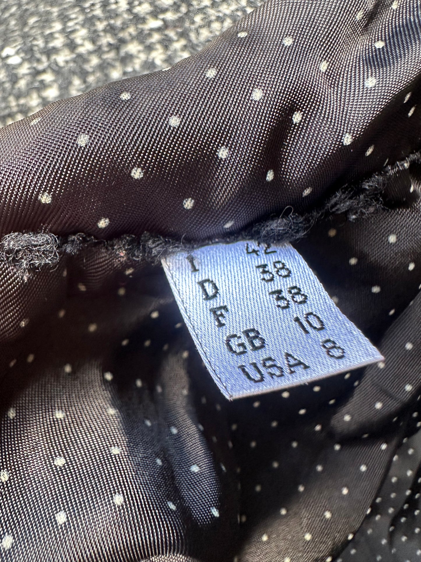 Women Moschino Black Grey Coat UK 10