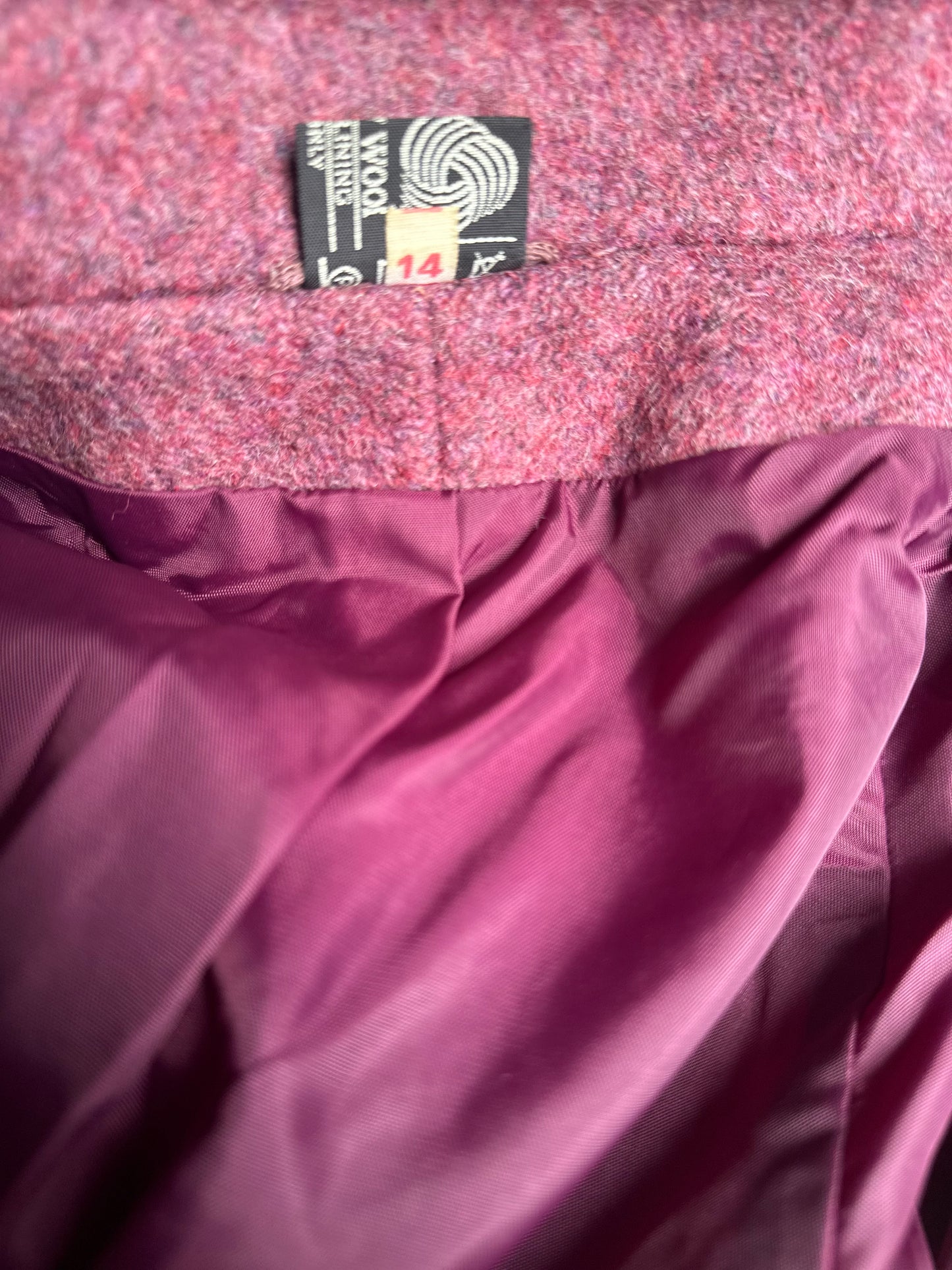 Vintage coat 100% wool UK size 10