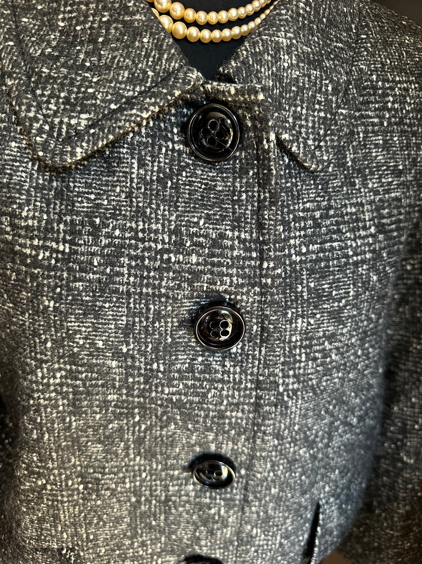 Women Moschino Black Grey Coat UK 10
