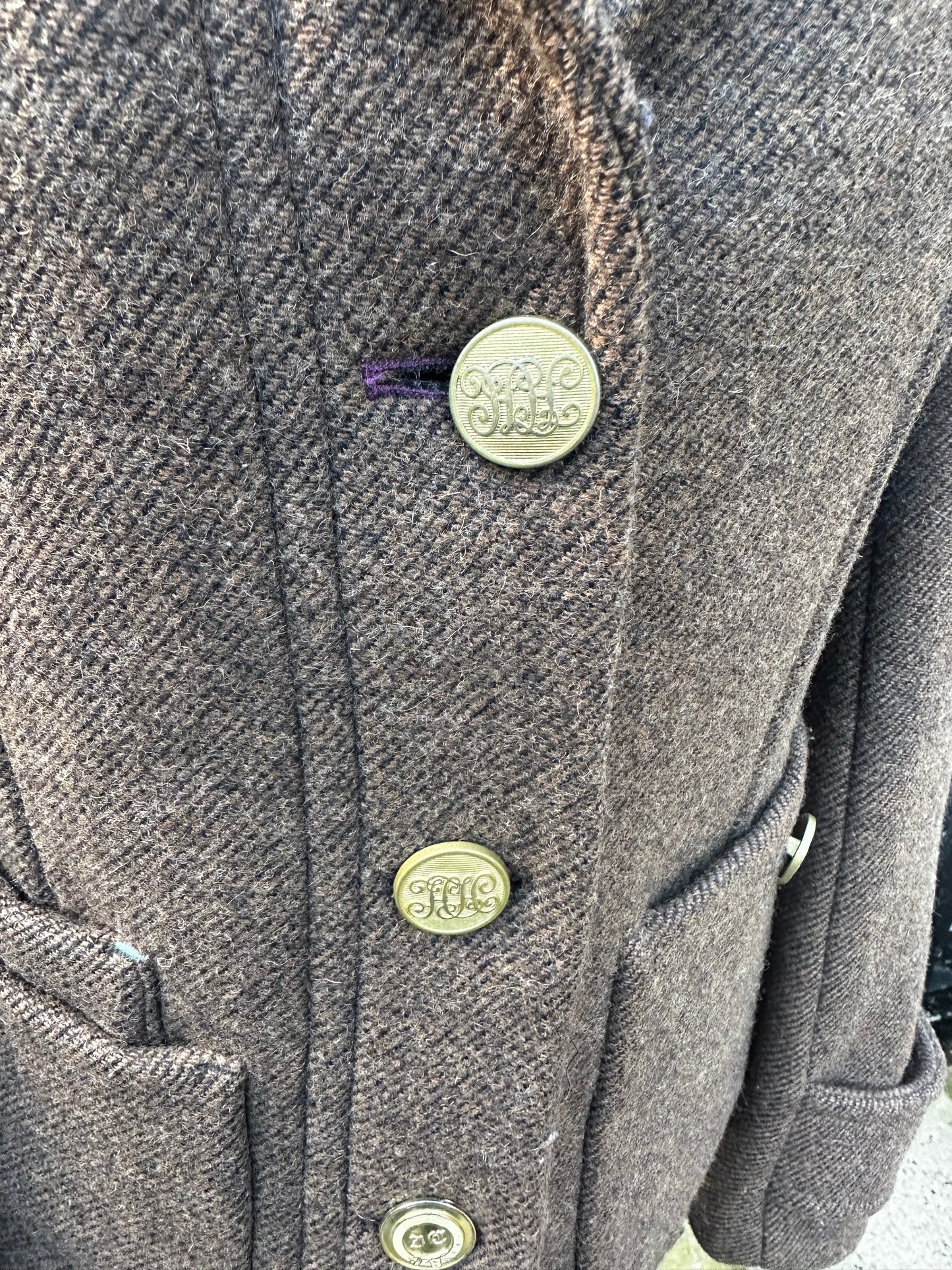 Joules Tweed Brown padded Jacket UK Size 12