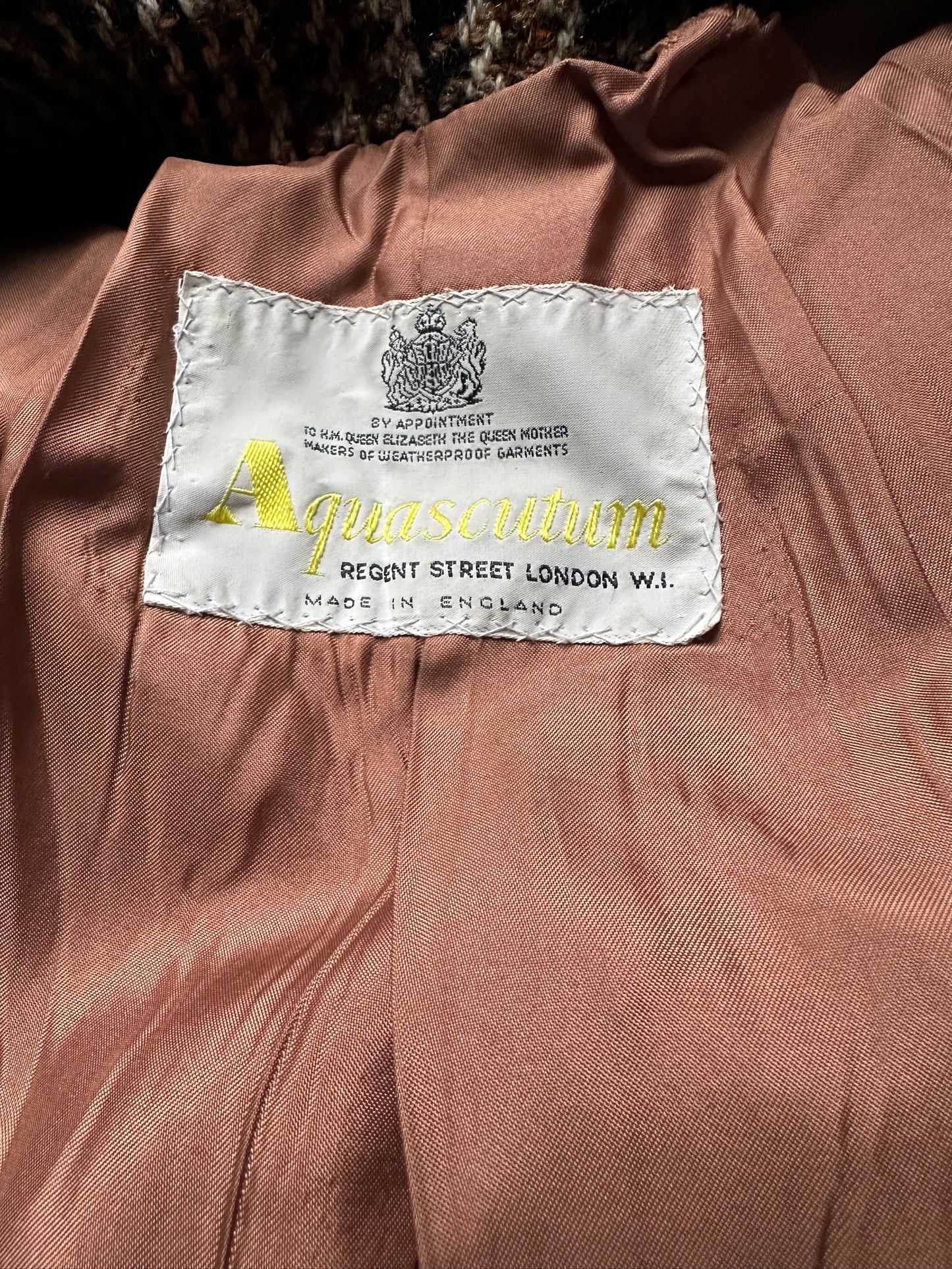 Ladies Aquascutum Long tweed coat with belt UK Size 12