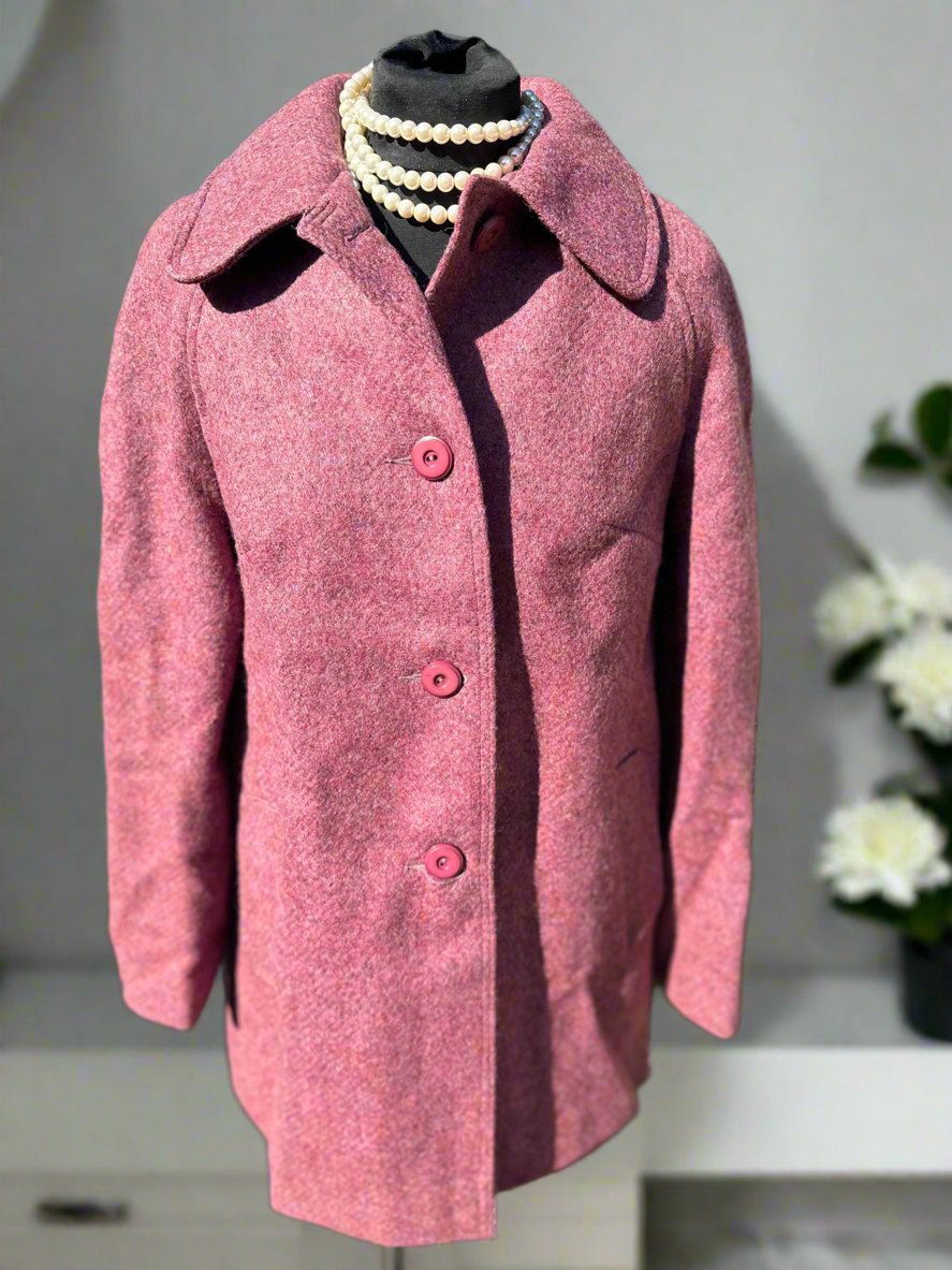 Vintage coat 100% wool UK size 10