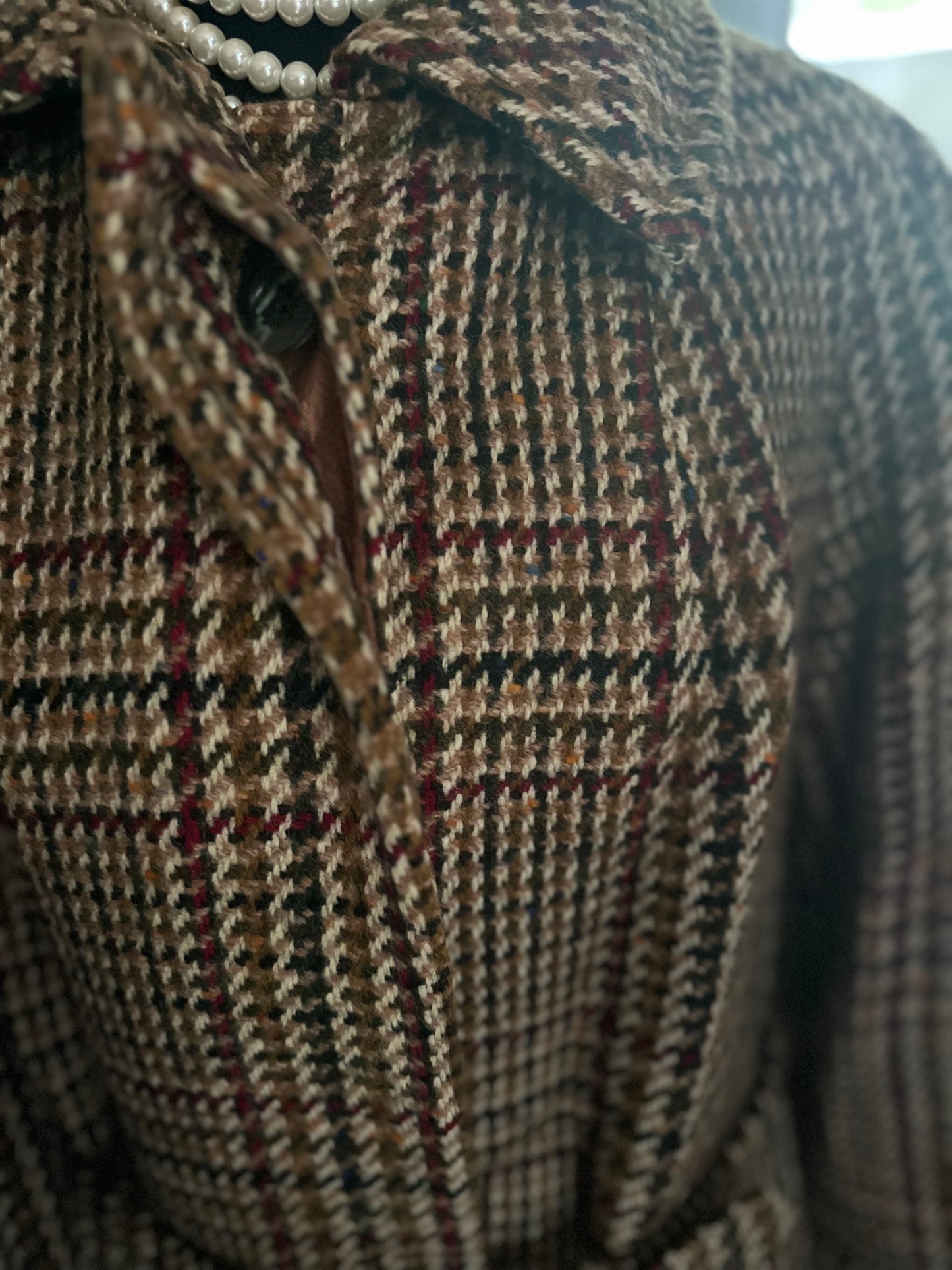 Ladies Aquascutum Long tweed coat with belt UK Size 12