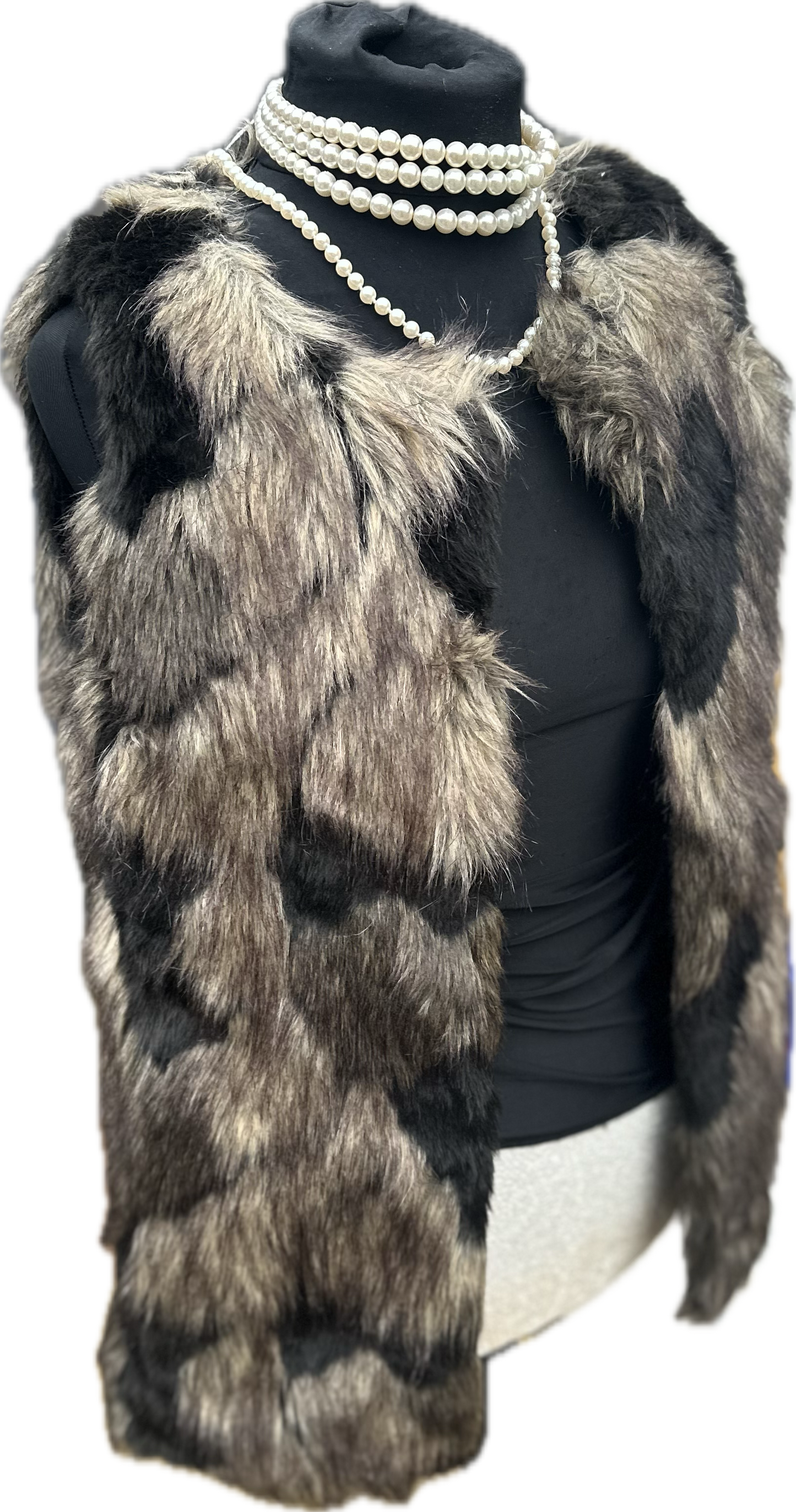 New Little Mistress faux Fur Gillet Size 10