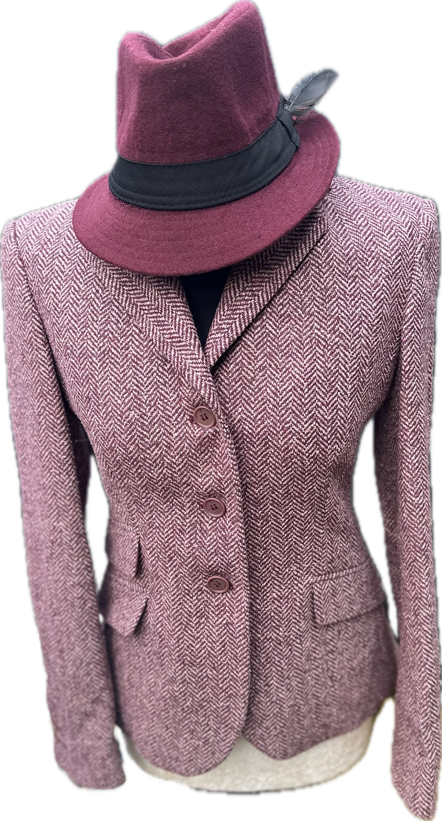 Per Una Tweed Pink Jacket Blazer UK Size 8
