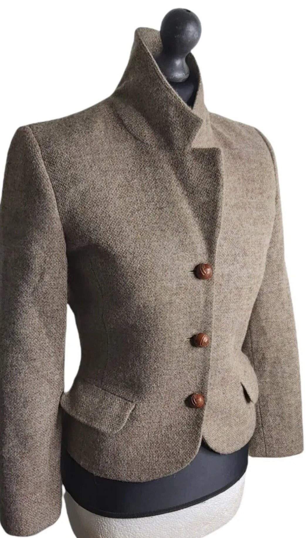 Monsoon vintage country jacket brown/camel tweed jacket UK size 8
