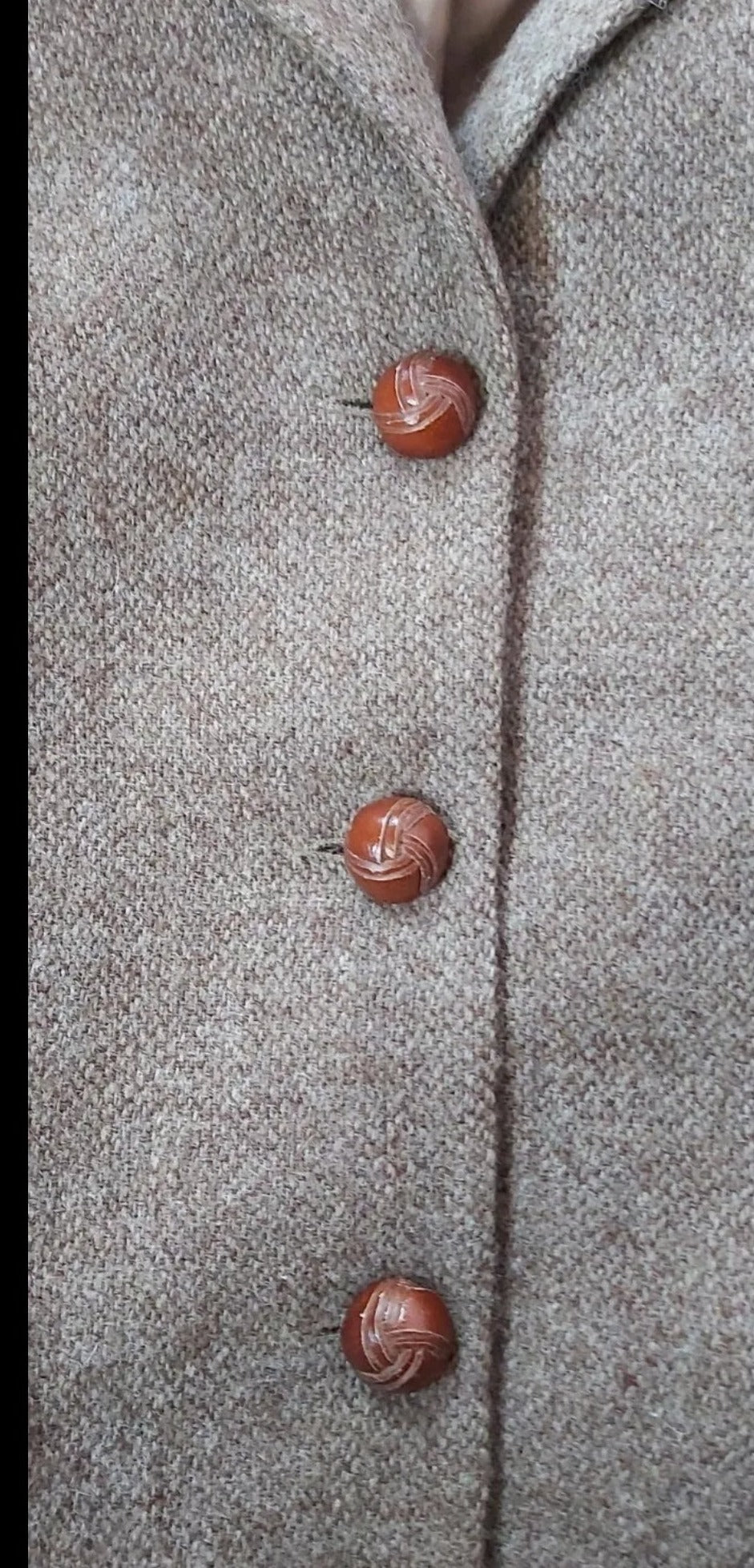 Monsoon vintage country jacket brown/camel tweed jacket UK size 8