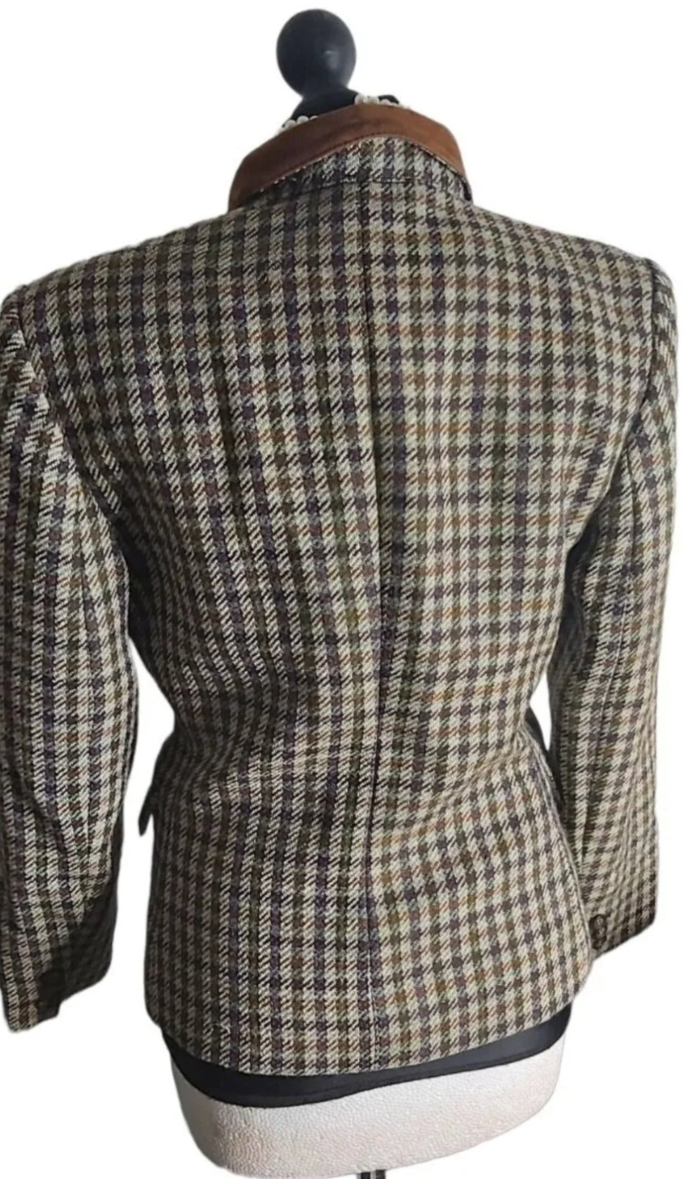 Massimo Dutti 100% Wool Tweed Blazer Jacket Coat UK Size 10