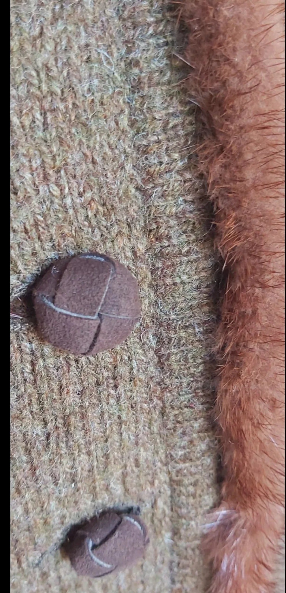 Ladies Mirabell Salzburg Vintage Wool Fur trim Cardigan Jacket UK 8/10.