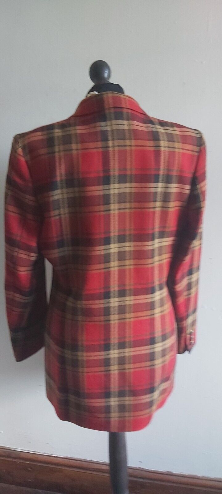 Marks And Spencer Tweed Tartan Jacket Wool Womens Ladies Size 12