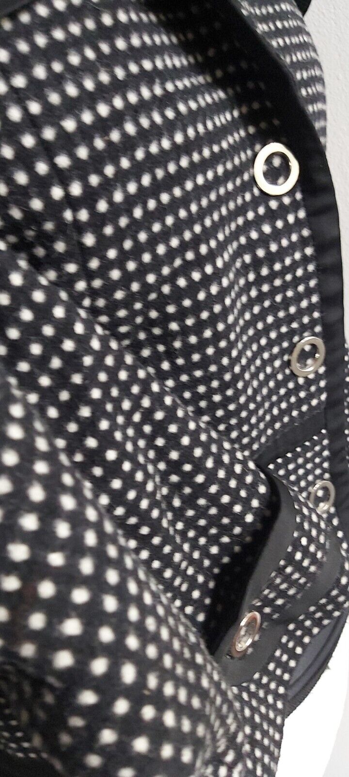 Jaeger Wool Tweed Ladies Womens Black And White Jacket 14