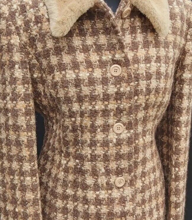 HOBBS wool Alpaca Mohair suit blazer jacket skirt Camel size UK 12