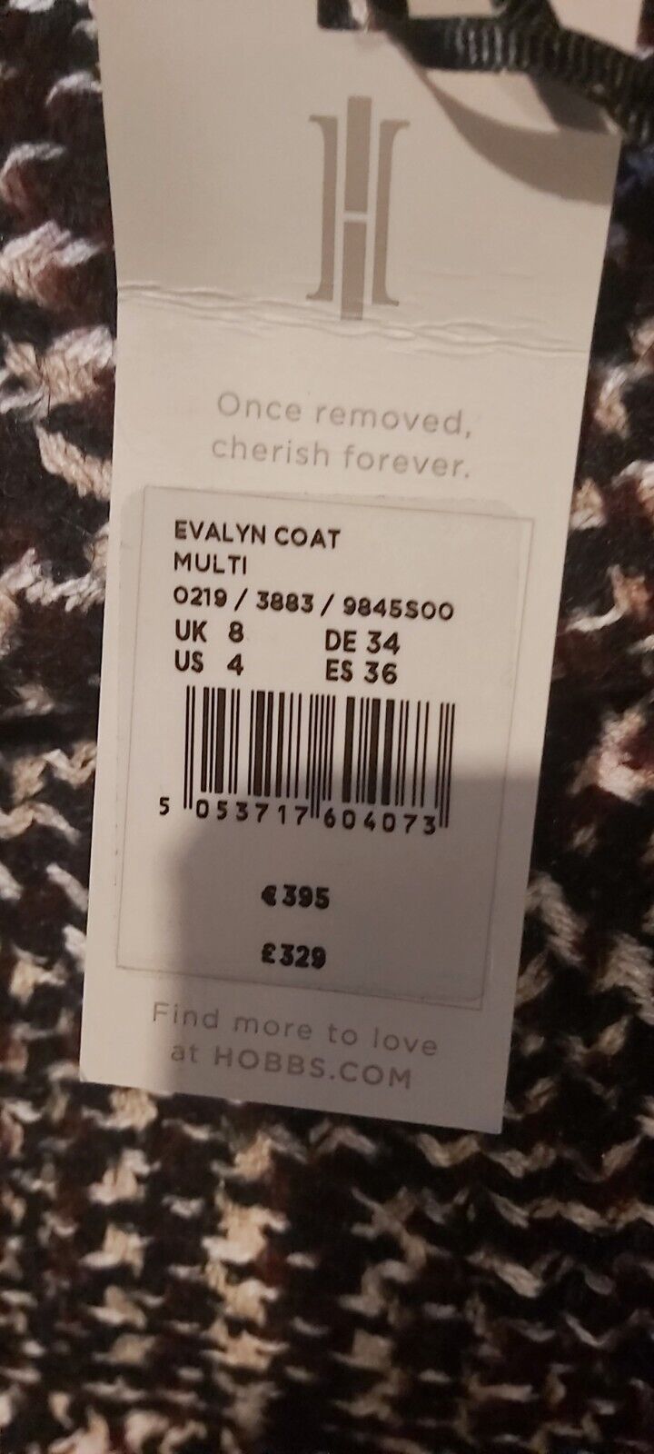 New Tags Hobbs Evalyn Tweed Boucle Doublebreasted Coat Wool UK Size 8