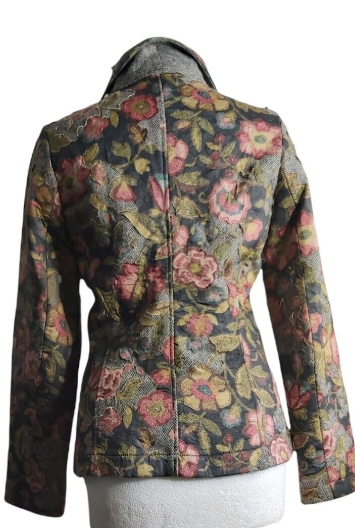 Ladies Patrick Gerard tweed Floral Jacket Blazer Size UK 10