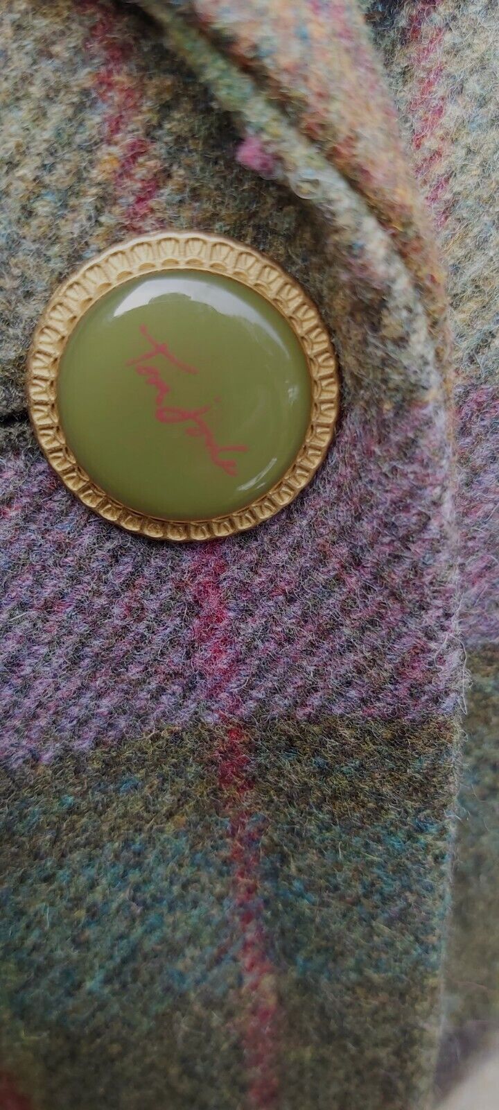 Joules Womens Green Tweed Wool Blazer Skirt Suit Jacket Size 8