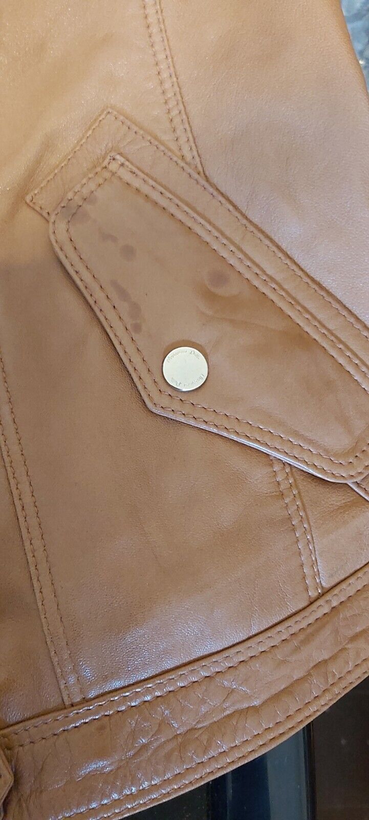 MASSIMO DUTTI - REAL LEATHER Jacket Tan Soft Size M