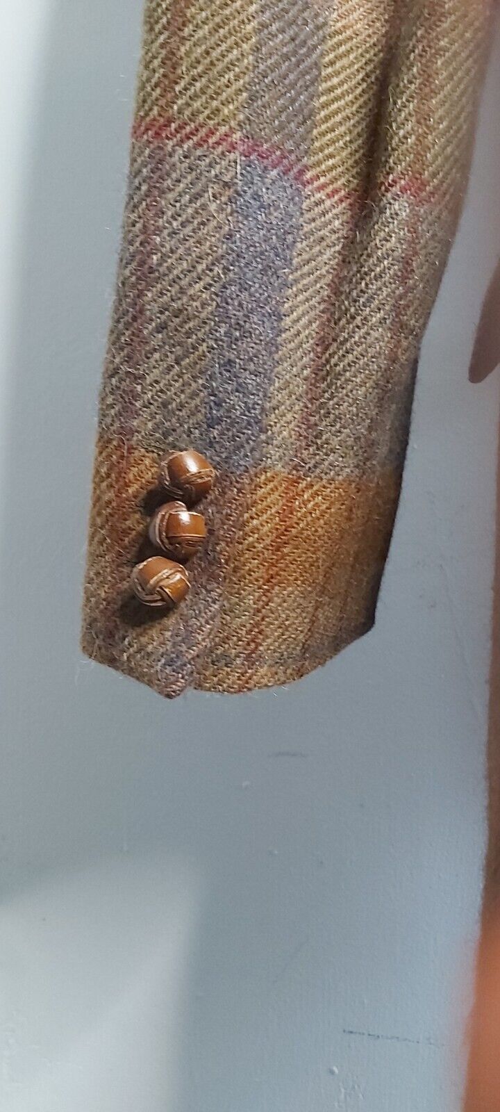 Daks Vintage  Tweed Womens Wool  Alpaca Jacket Coat Long Coat  UK SIZE  12