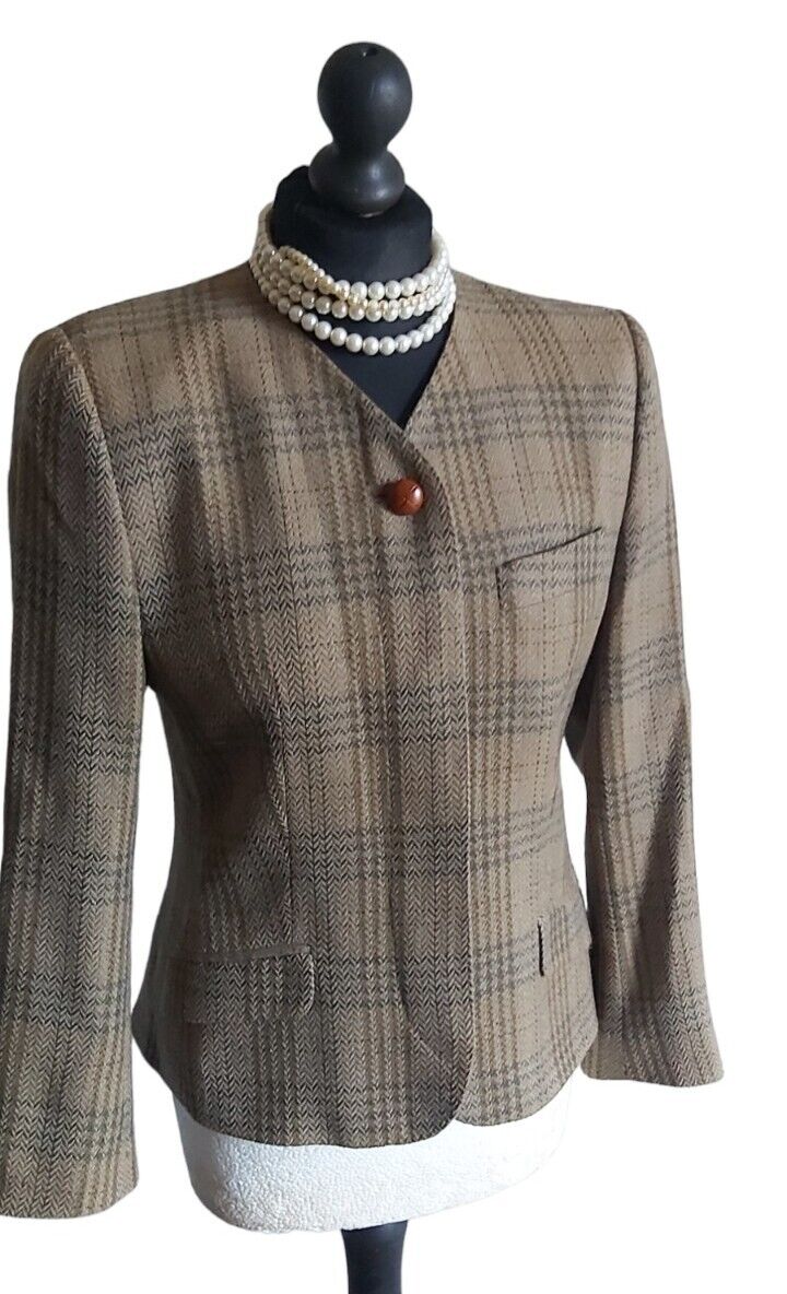 Ladies Austin Reed Wool Cashmere Blend Ladies Blazer Jacket Size 10 / S