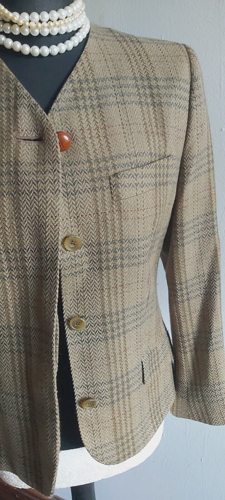Ladies Austin Reed Wool Cashmere Blend Ladies Blazer Jacket Size 10 / S